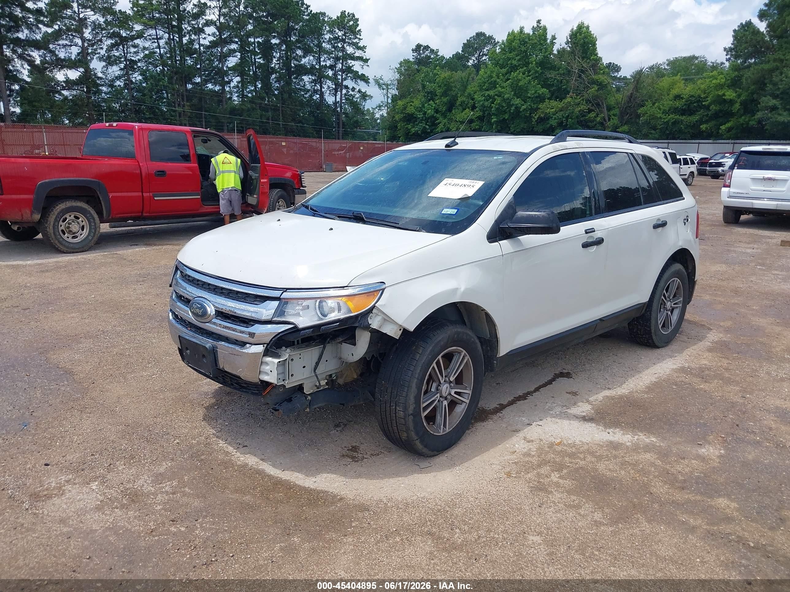 2013 Ford Edge Se White vin: 2FMDK3GCXDBA79805