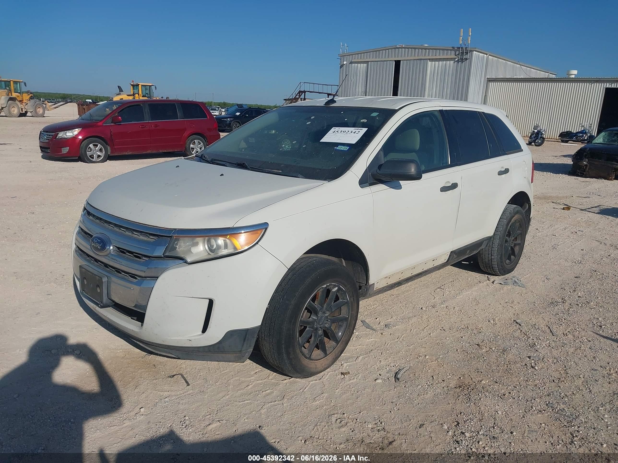 2013 Ford Edge Se White vin: 2FMDK3GCXDBB01494