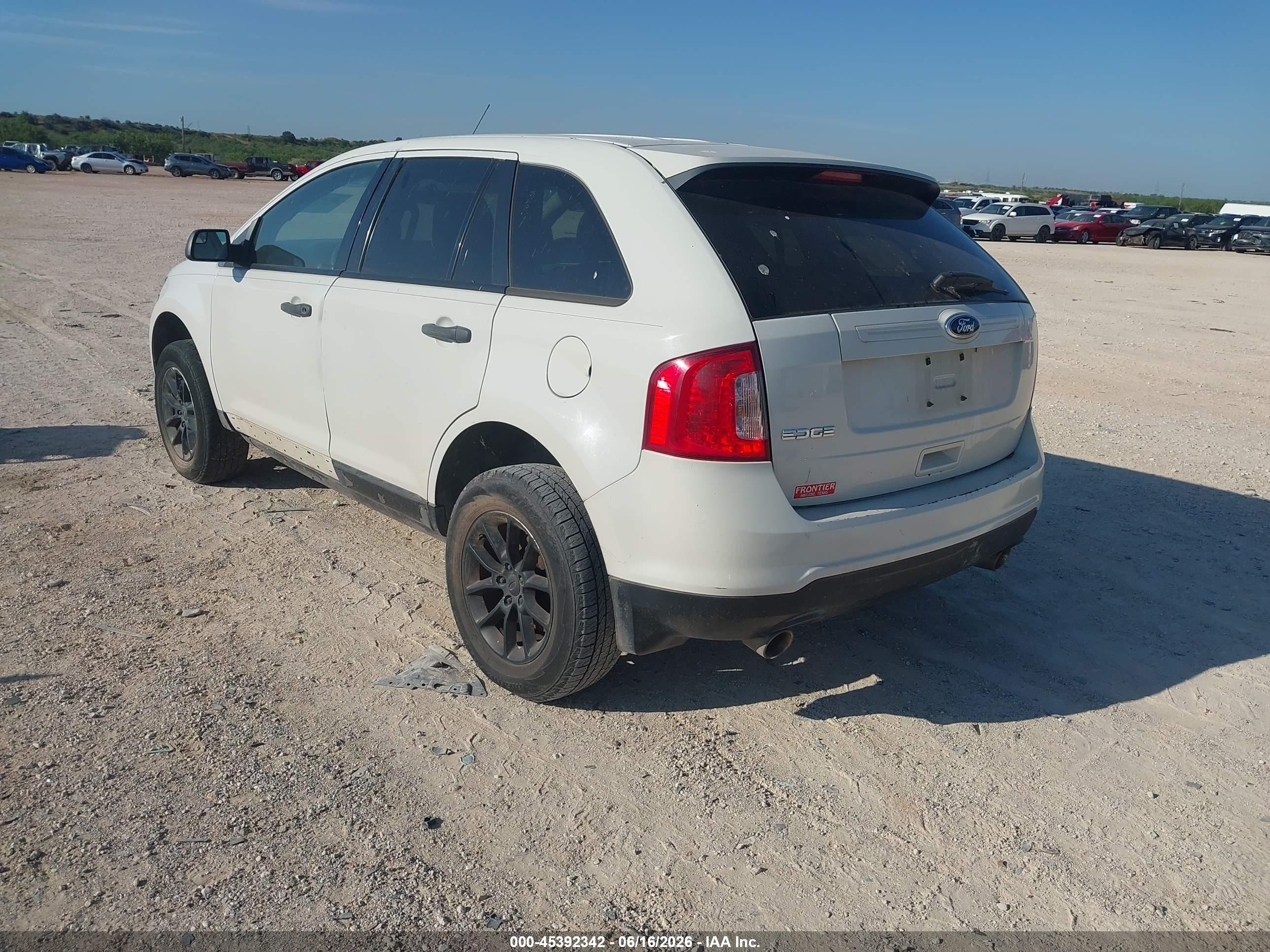 2013 Ford Edge Se White vin: 2FMDK3GCXDBB01494