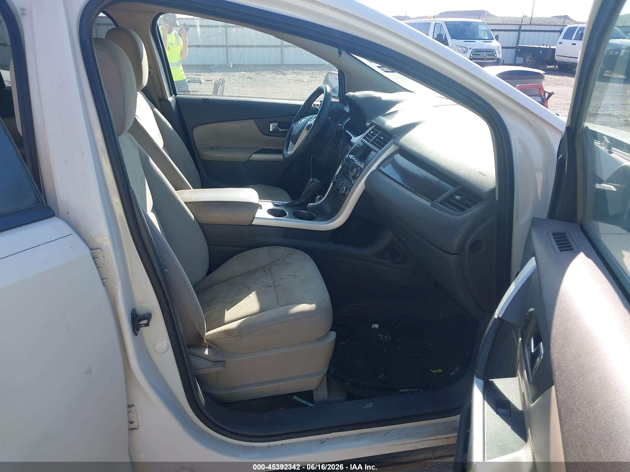 2013 Ford Edge Se White vin: 2FMDK3GCXDBB01494