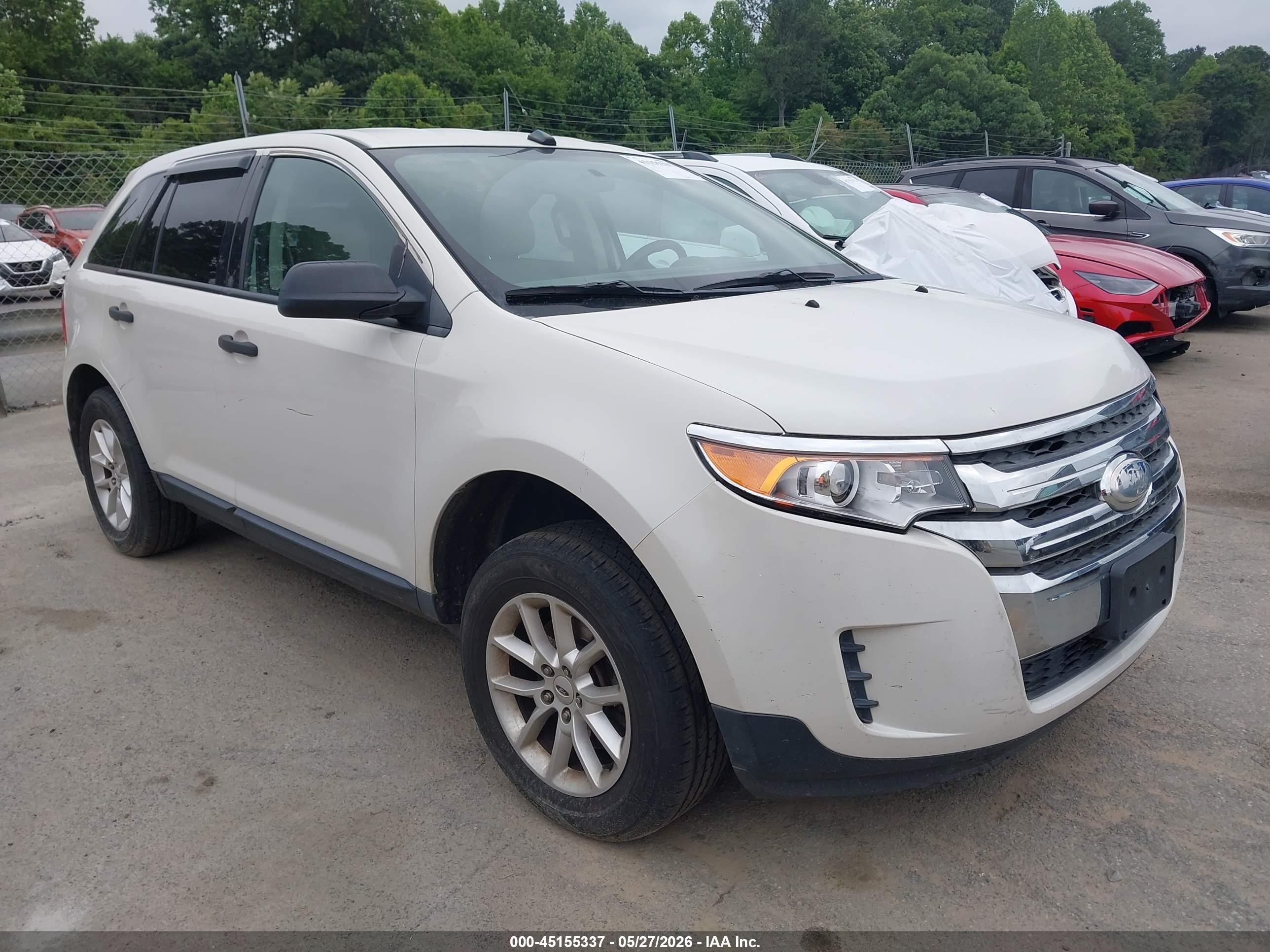 2013 Ford Edge Se White vin: 2FMDK3GCXDBB28839