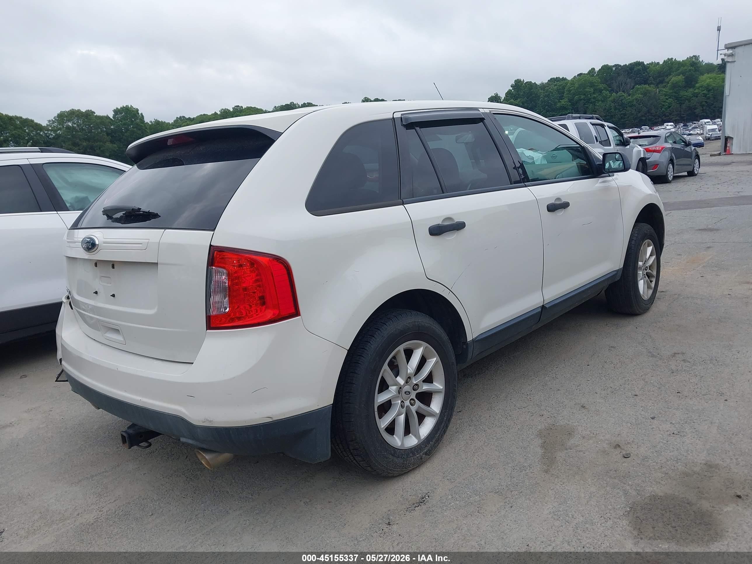 2013 Ford Edge Se White vin: 2FMDK3GCXDBB28839
