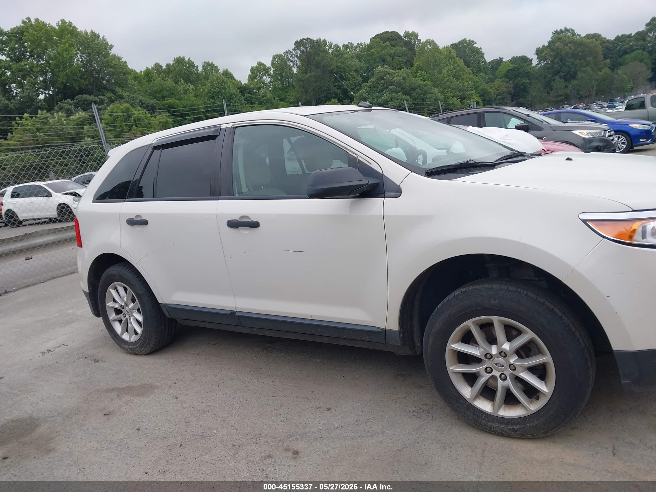 2013 Ford Edge Se White vin: 2FMDK3GCXDBB28839