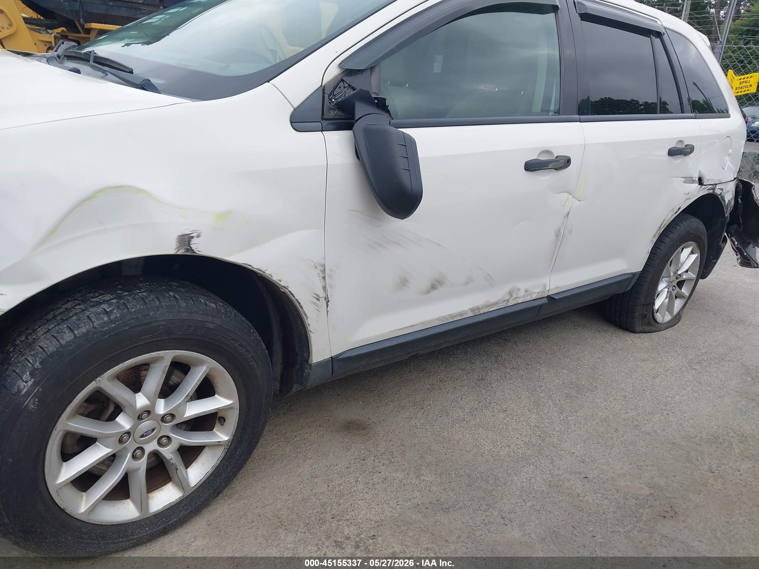 2013 Ford Edge Se White vin: 2FMDK3GCXDBB28839