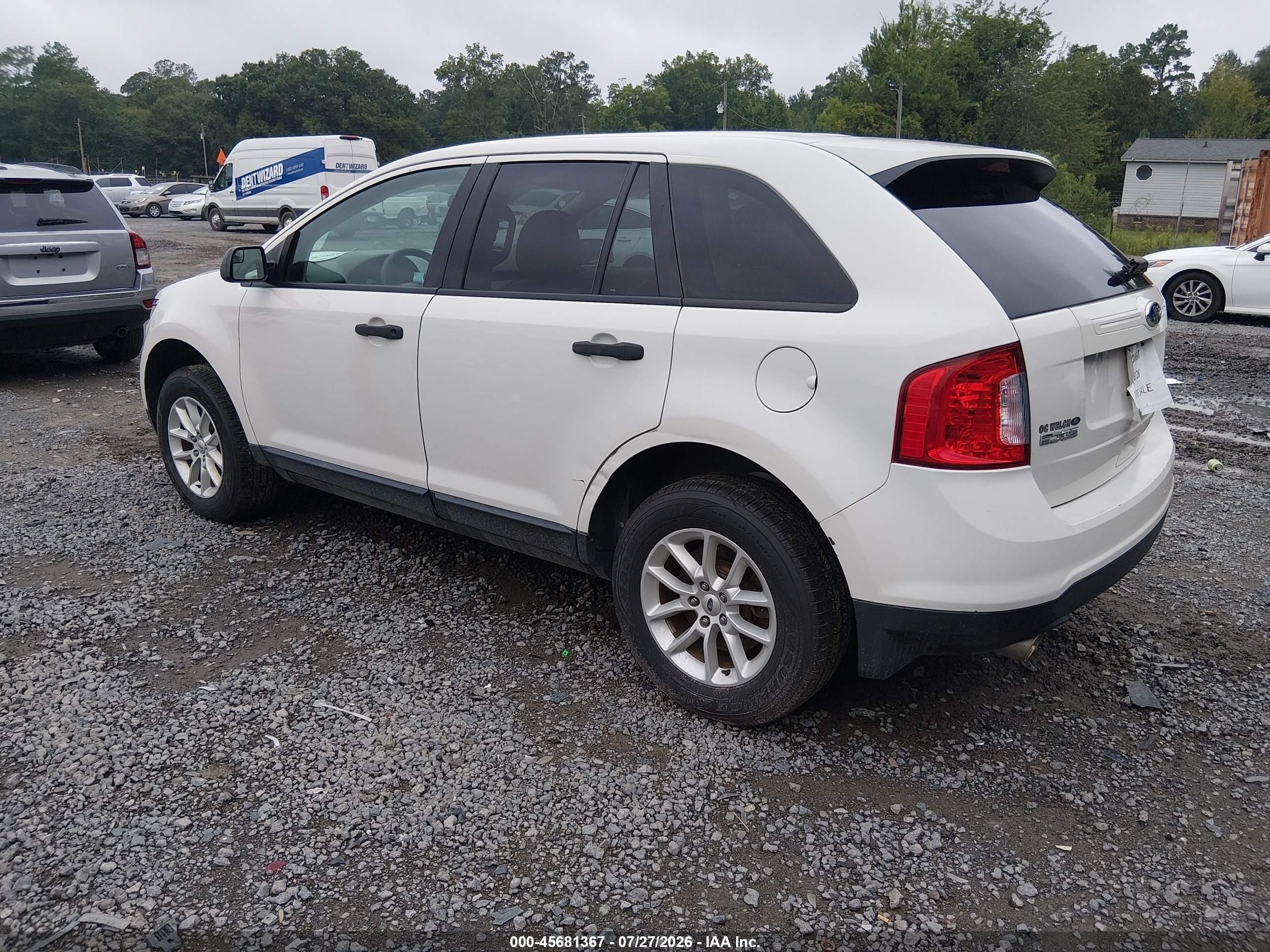 2013 Ford Edge Se White vin: 2FMDK3GCXDBB49917