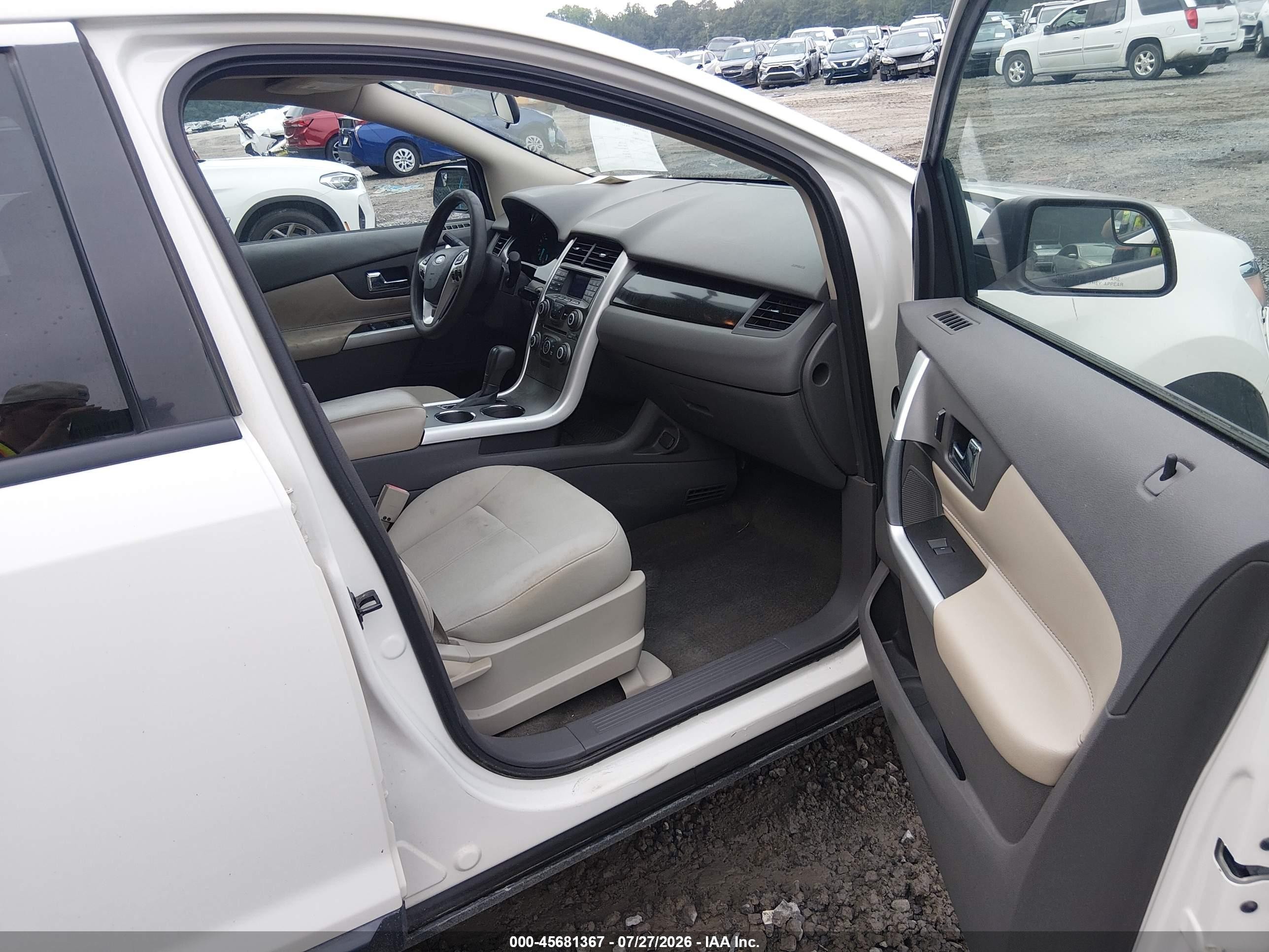 2013 Ford Edge Se White vin: 2FMDK3GCXDBB49917