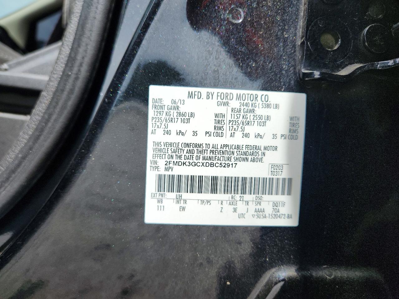 2013 Ford Edge Se Black vin: 2FMDK3GCXDBC52917
