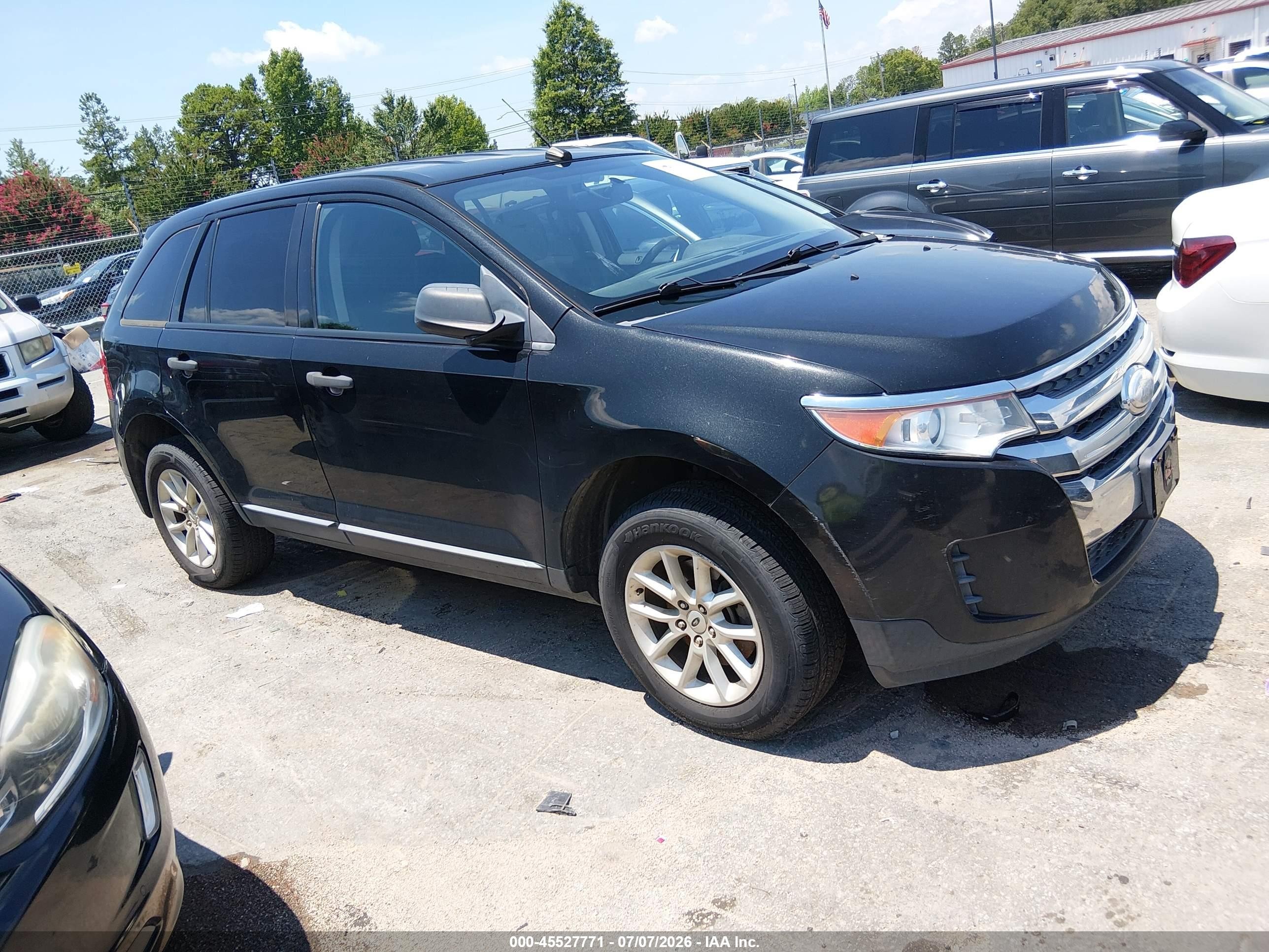 2013 Ford Edge Se Black vin: 2FMDK3GCXDBC76702