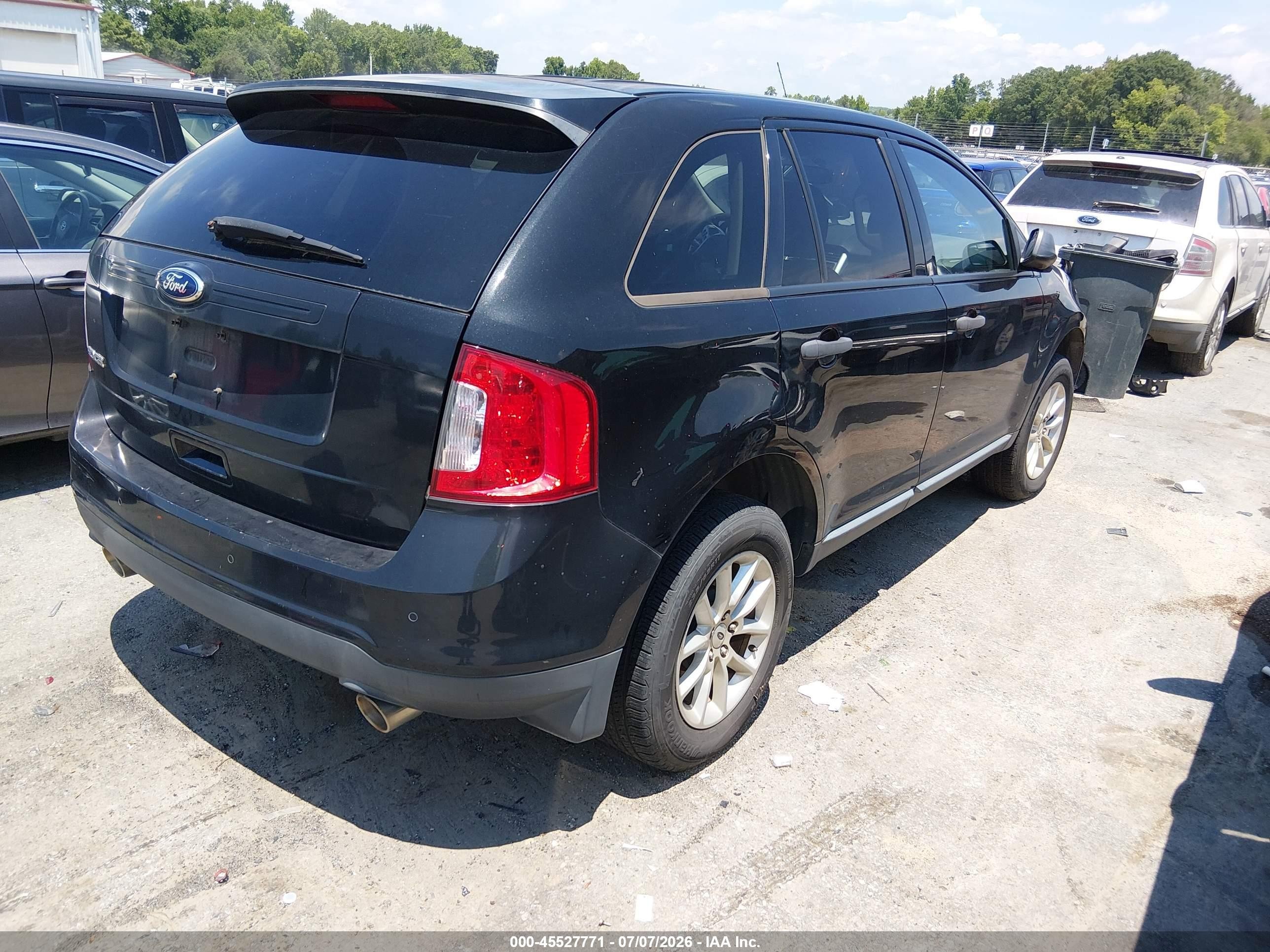 2013 Ford Edge Se Black vin: 2FMDK3GCXDBC76702