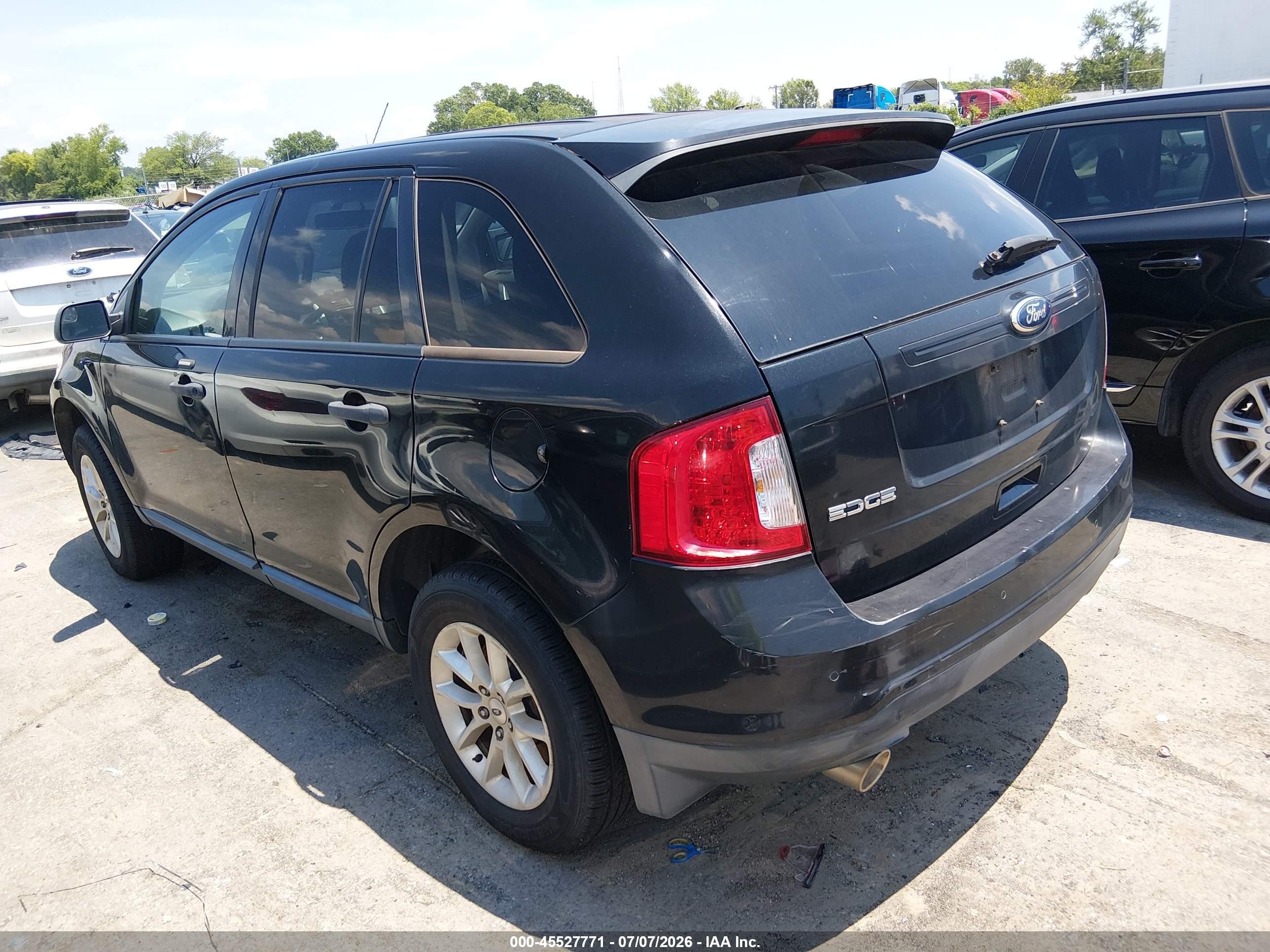 2013 Ford Edge Se Black vin: 2FMDK3GCXDBC76702