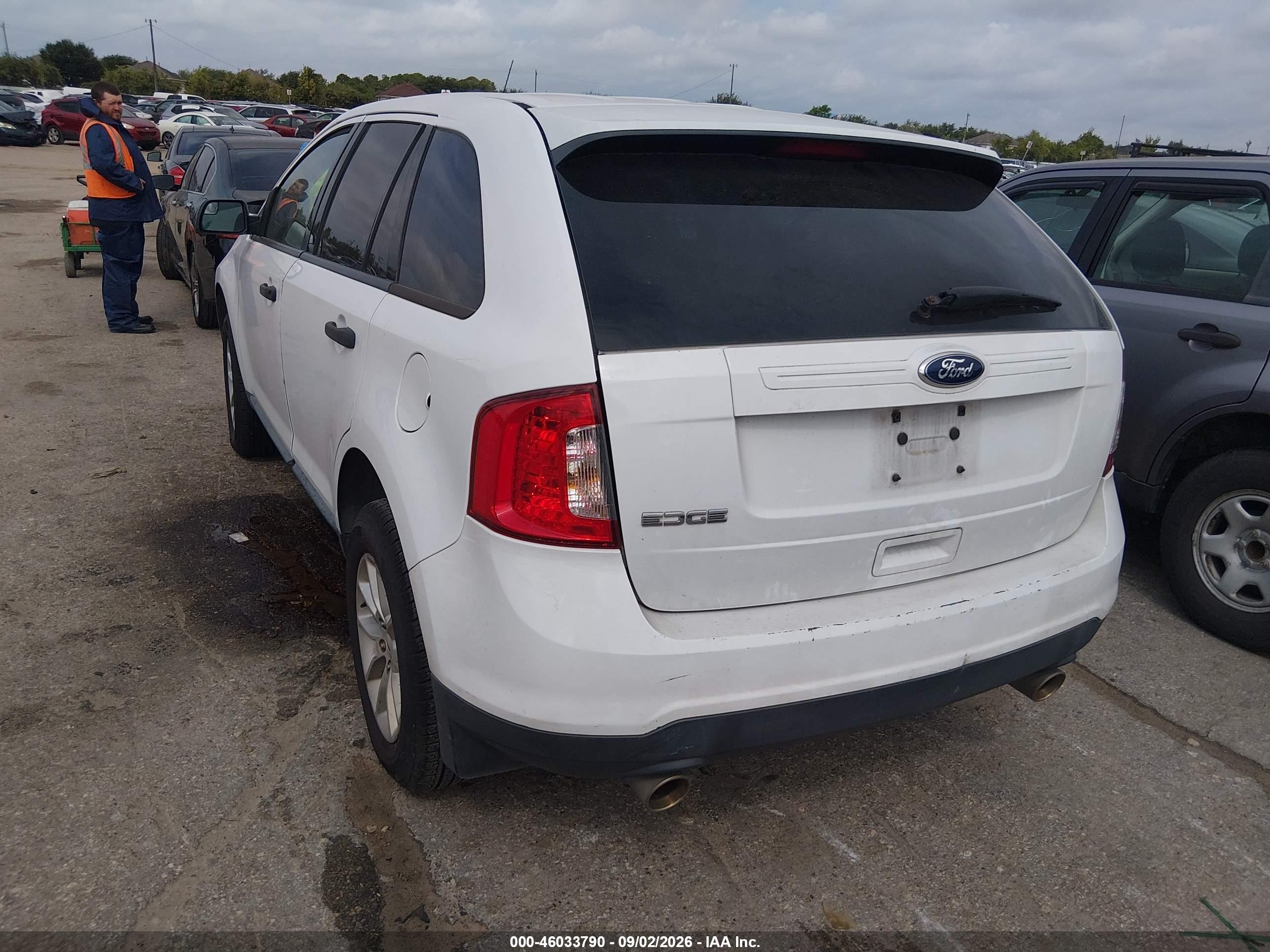 2014 Ford Edge Se White vin: 2FMDK3GCXEBA34056