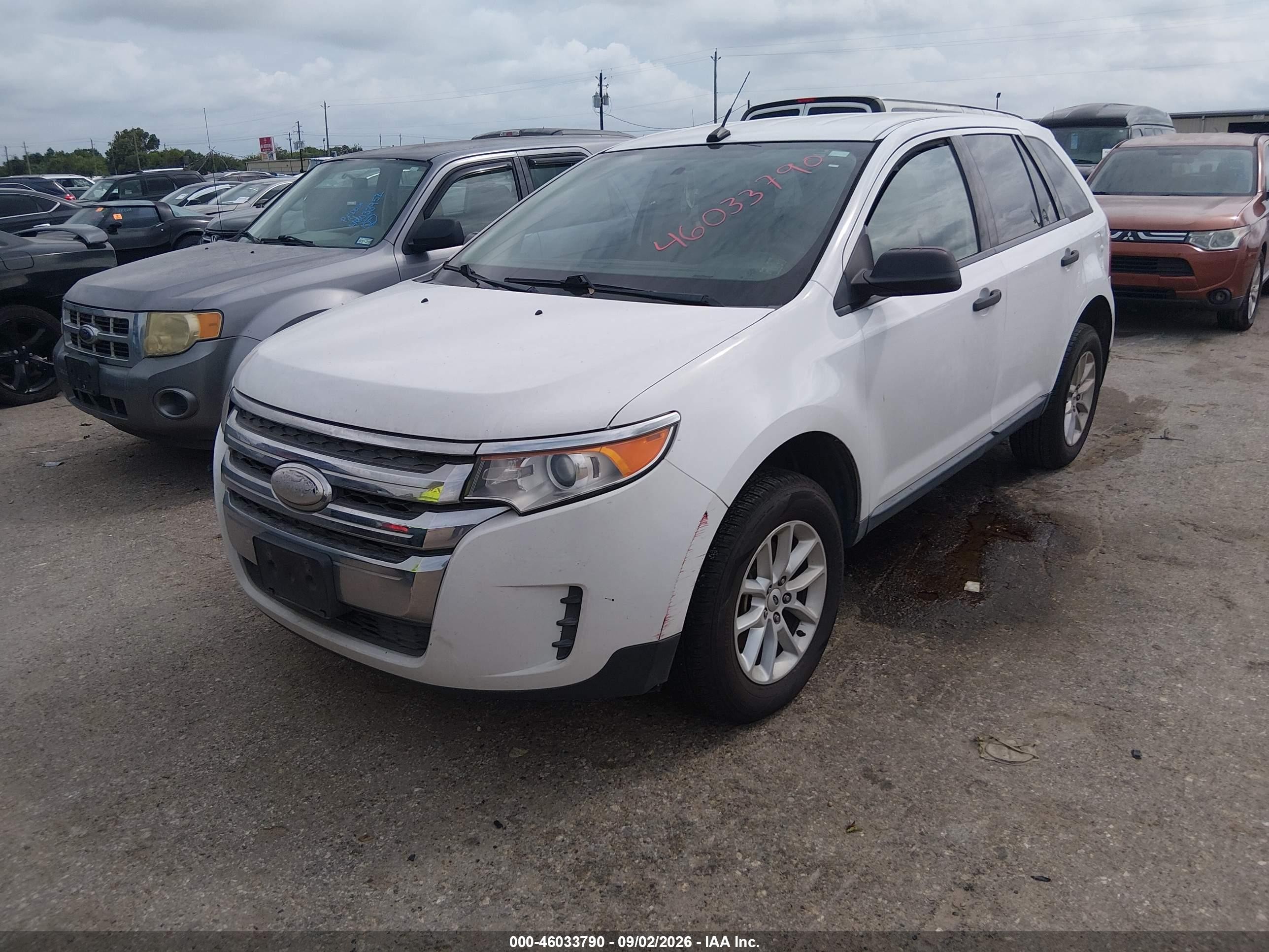 2014 Ford Edge Se White vin: 2FMDK3GCXEBA34056