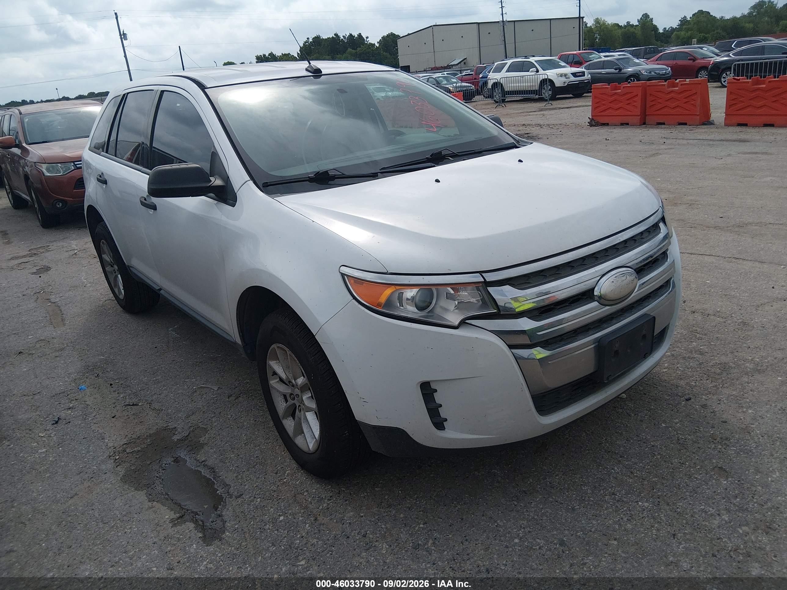 2014 Ford Edge Se White vin: 2FMDK3GCXEBA34056