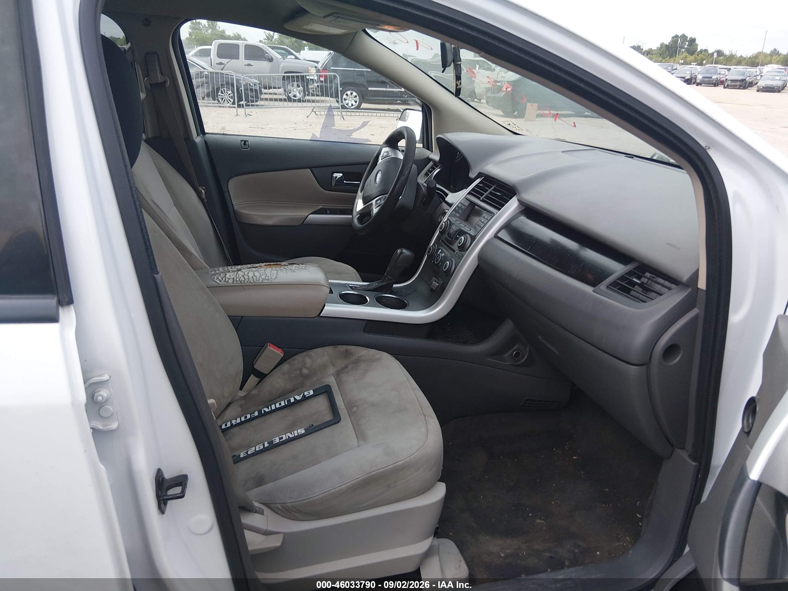 2014 Ford Edge Se White vin: 2FMDK3GCXEBA34056