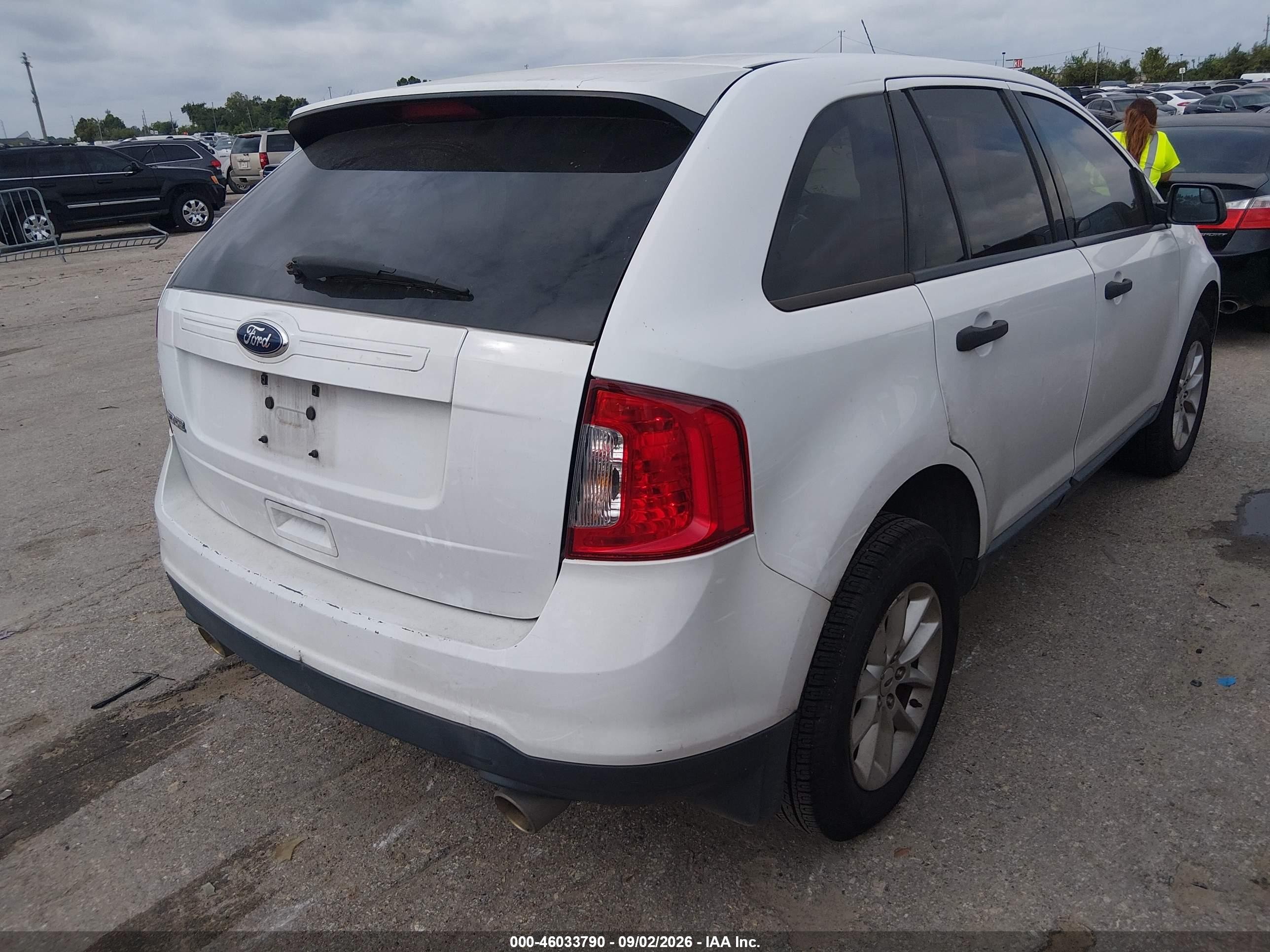 2014 Ford Edge Se White vin: 2FMDK3GCXEBA34056