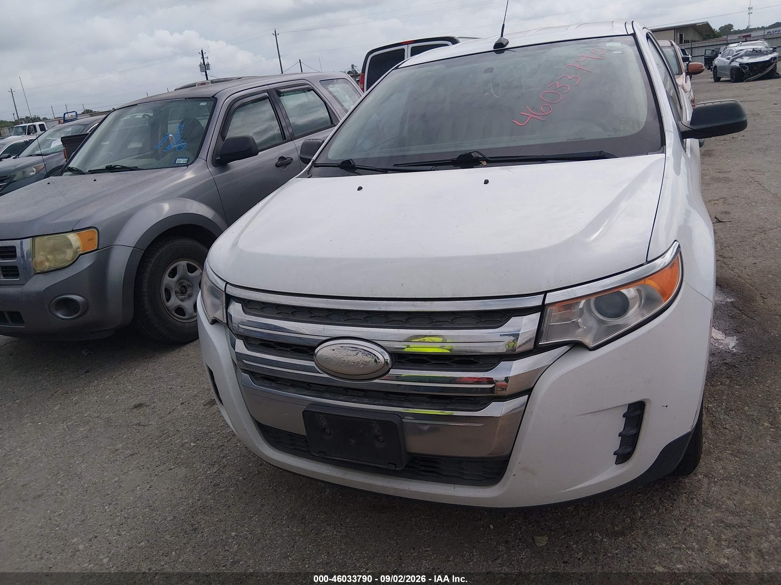 2014 Ford Edge Se White vin: 2FMDK3GCXEBA34056