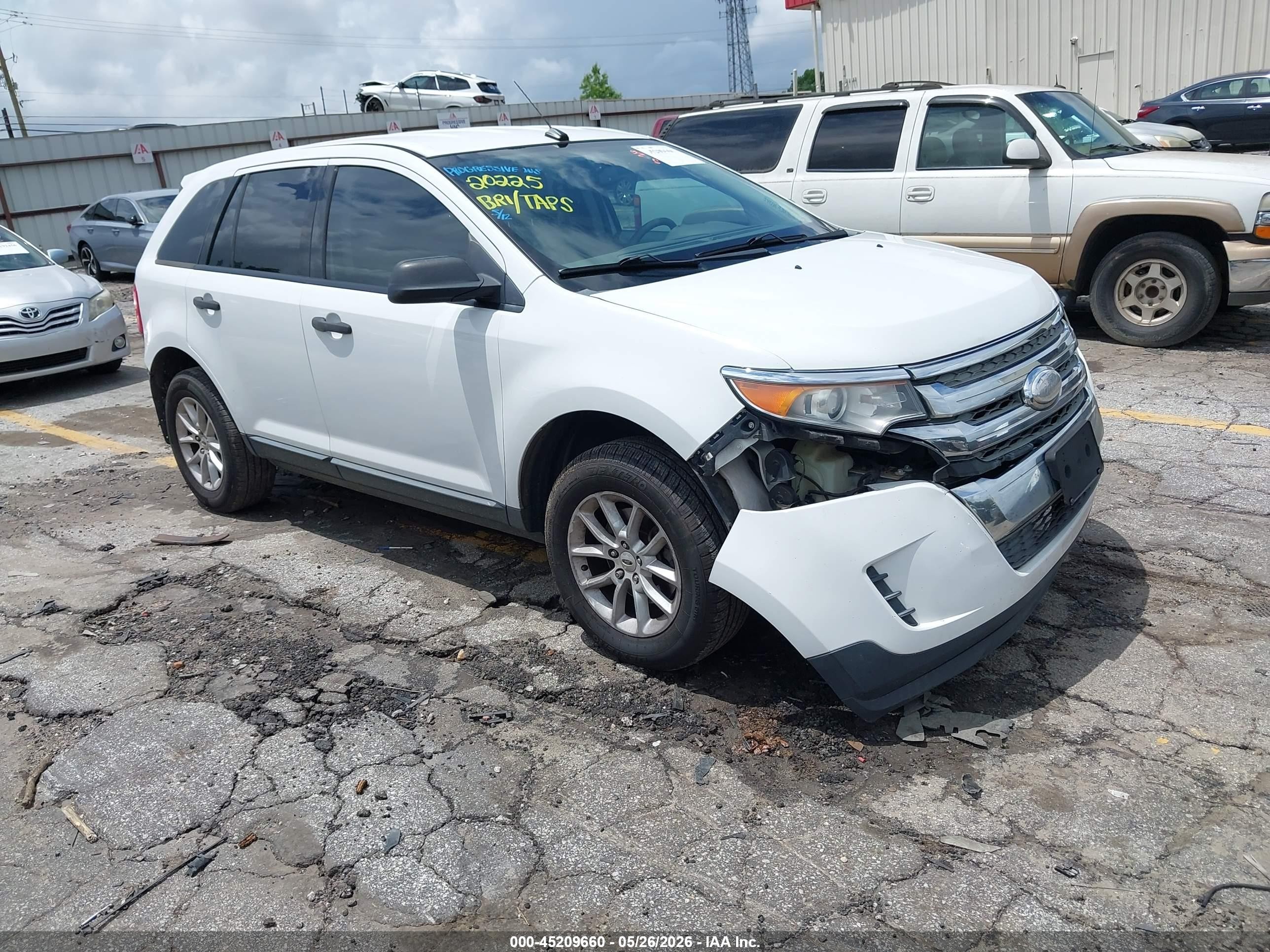 2014 Ford Edge Se White vin: 2FMDK3GCXEBB10617