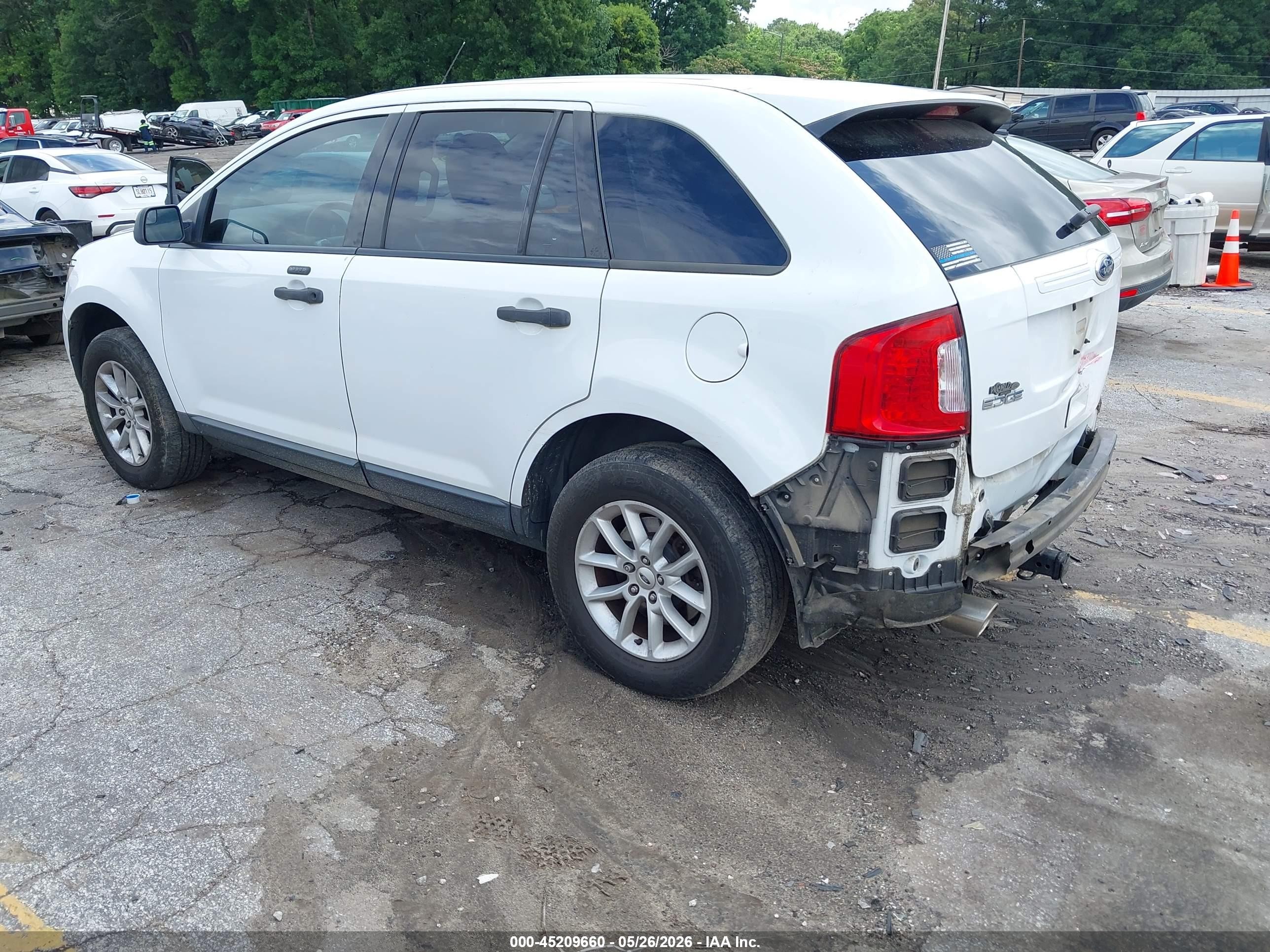 2014 Ford Edge Se White vin: 2FMDK3GCXEBB10617