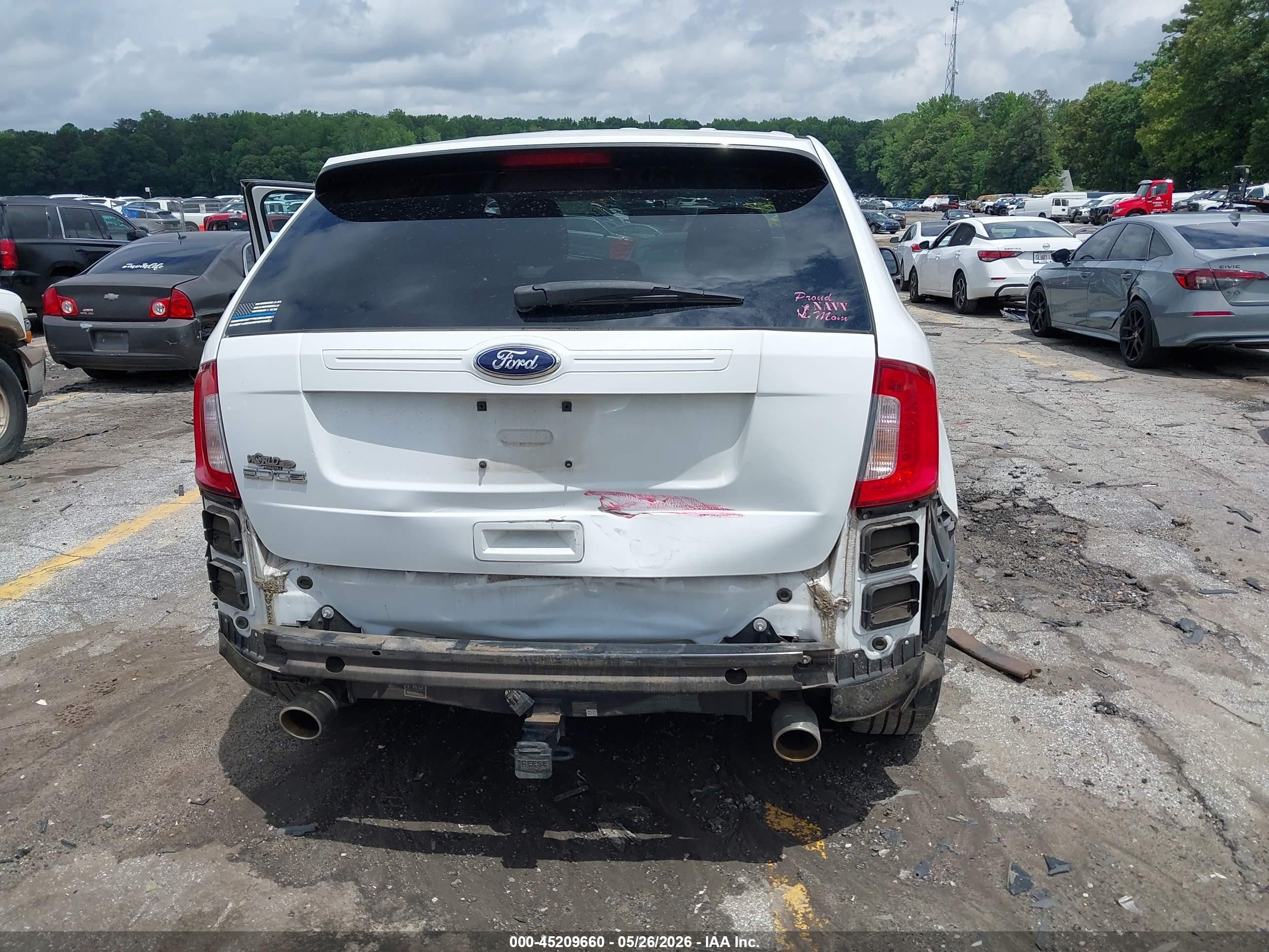 2014 Ford Edge Se White vin: 2FMDK3GCXEBB10617