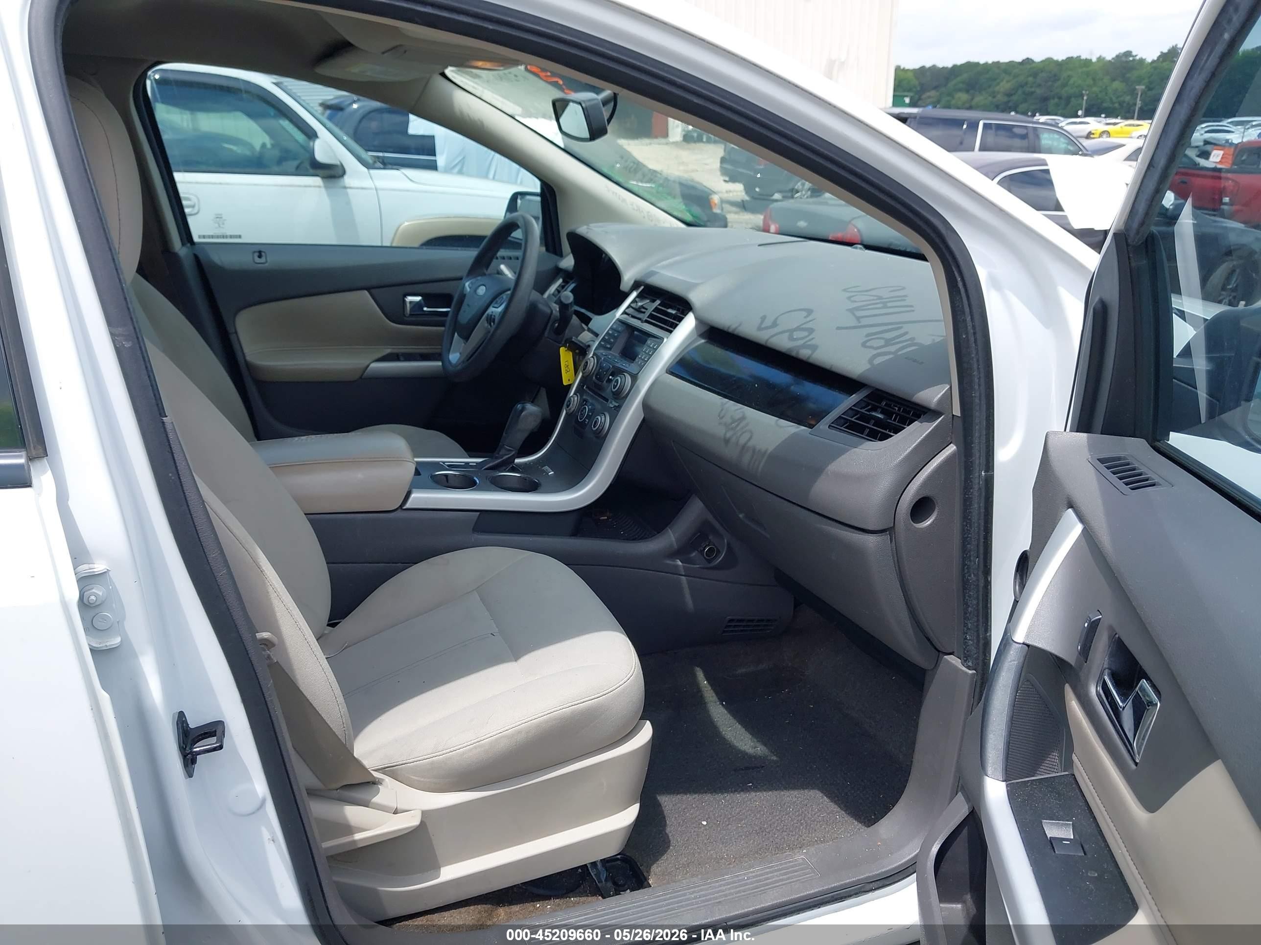 2014 Ford Edge Se White vin: 2FMDK3GCXEBB10617