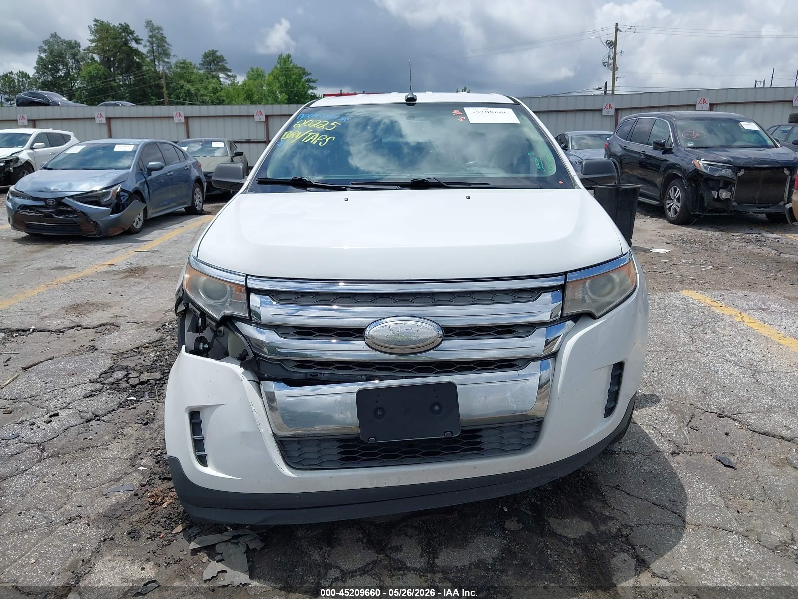 2014 Ford Edge Se White vin: 2FMDK3GCXEBB10617