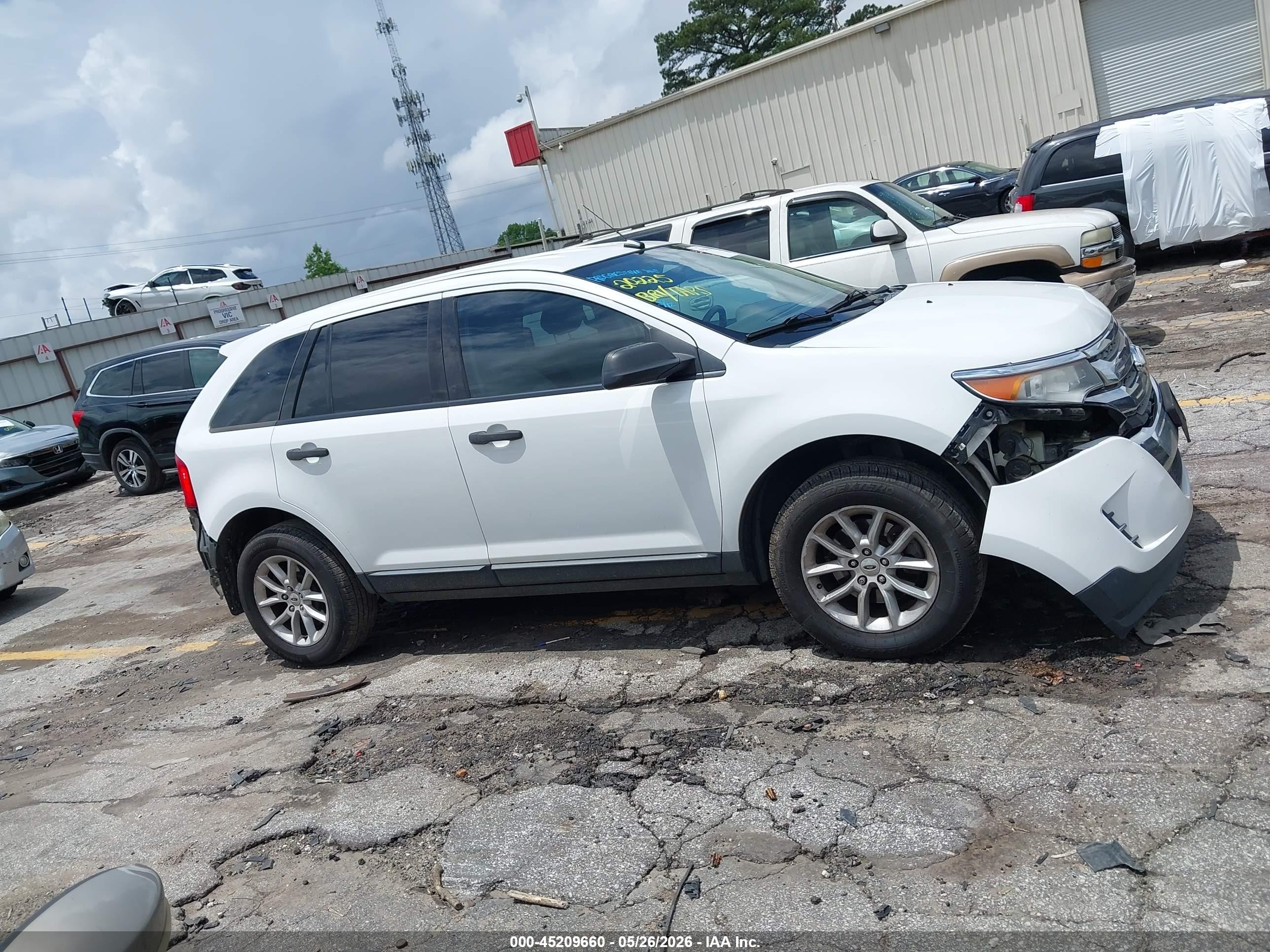 2014 Ford Edge Se White vin: 2FMDK3GCXEBB10617