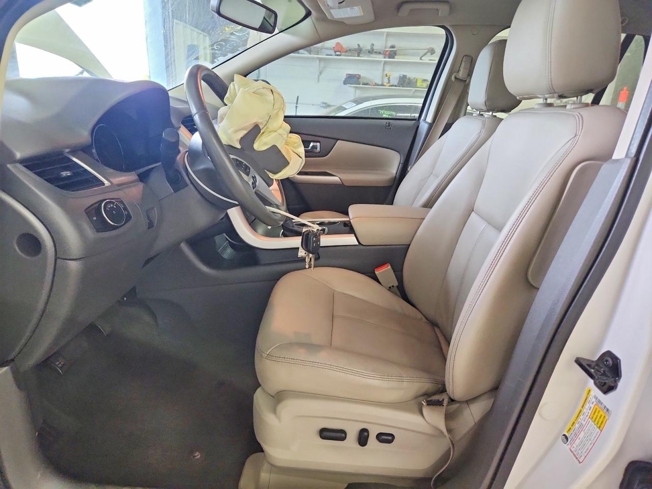 2013 Ford Edge Sel White vin: 2FMDK3J90DBB10878