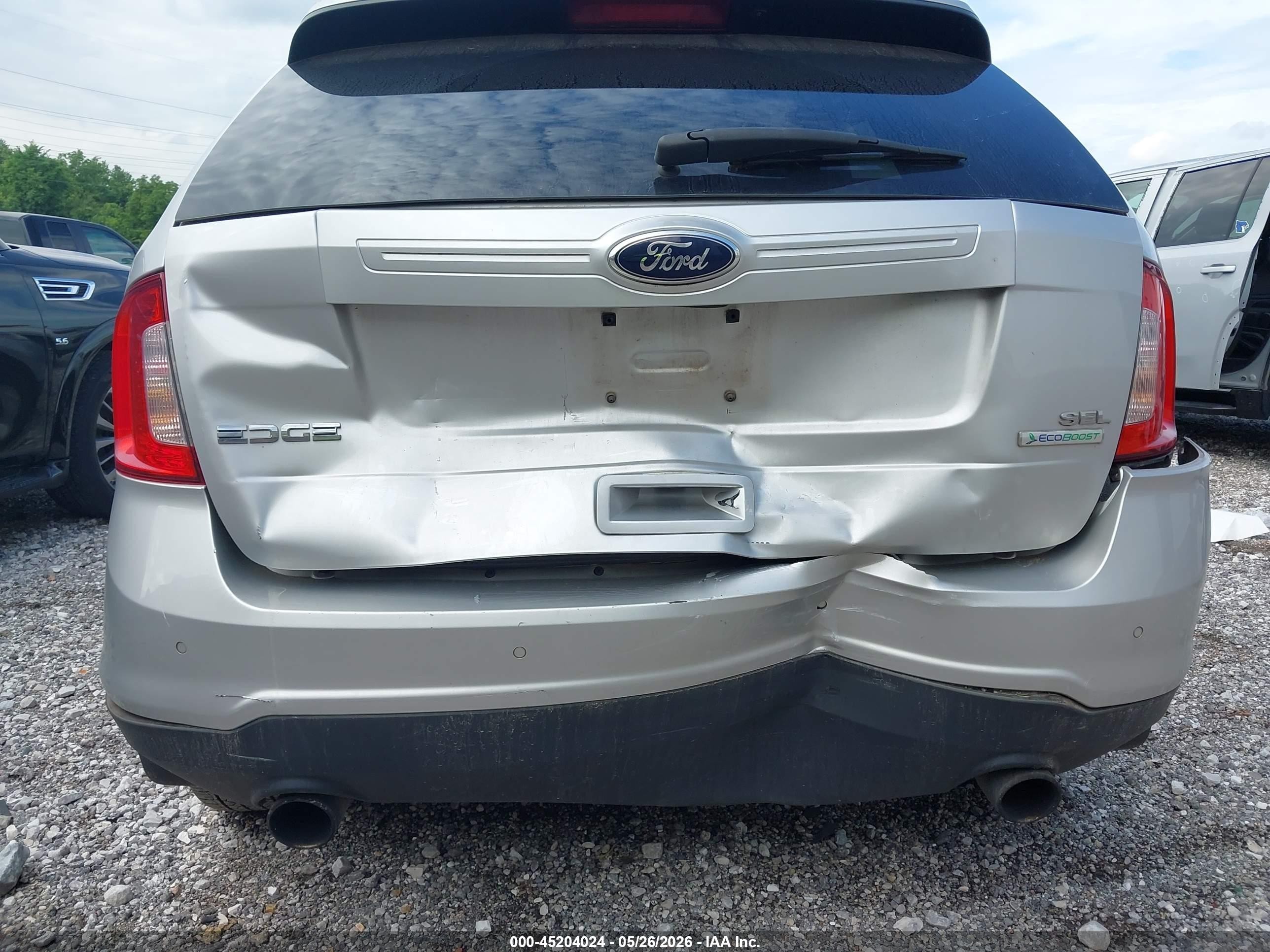 2014 Ford Edge Sel Silver vin: 2FMDK3J90EBA33737