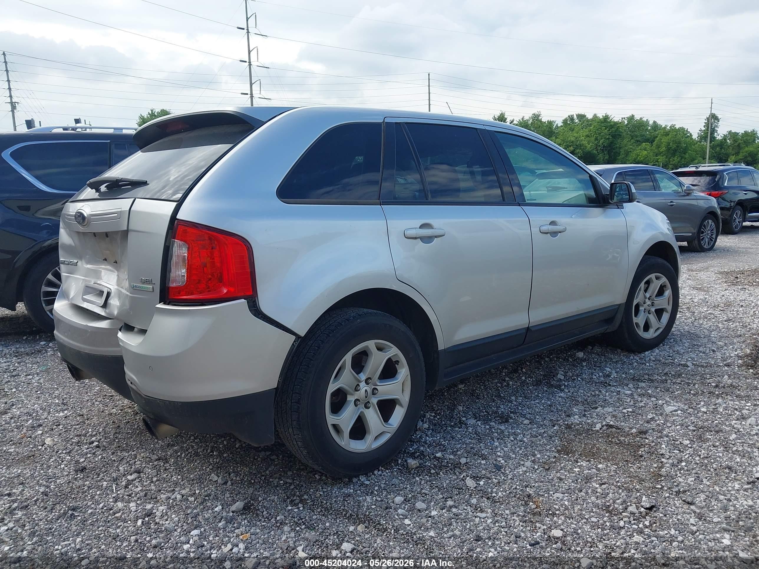 2014 Ford Edge Sel Silver vin: 2FMDK3J90EBA33737