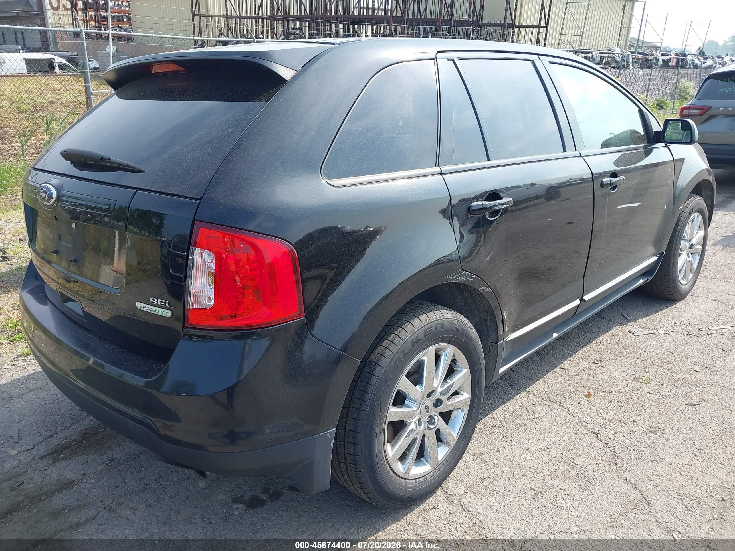 2012 Ford Edge Sel Черный vin: 2FMDK3J91CBA33386