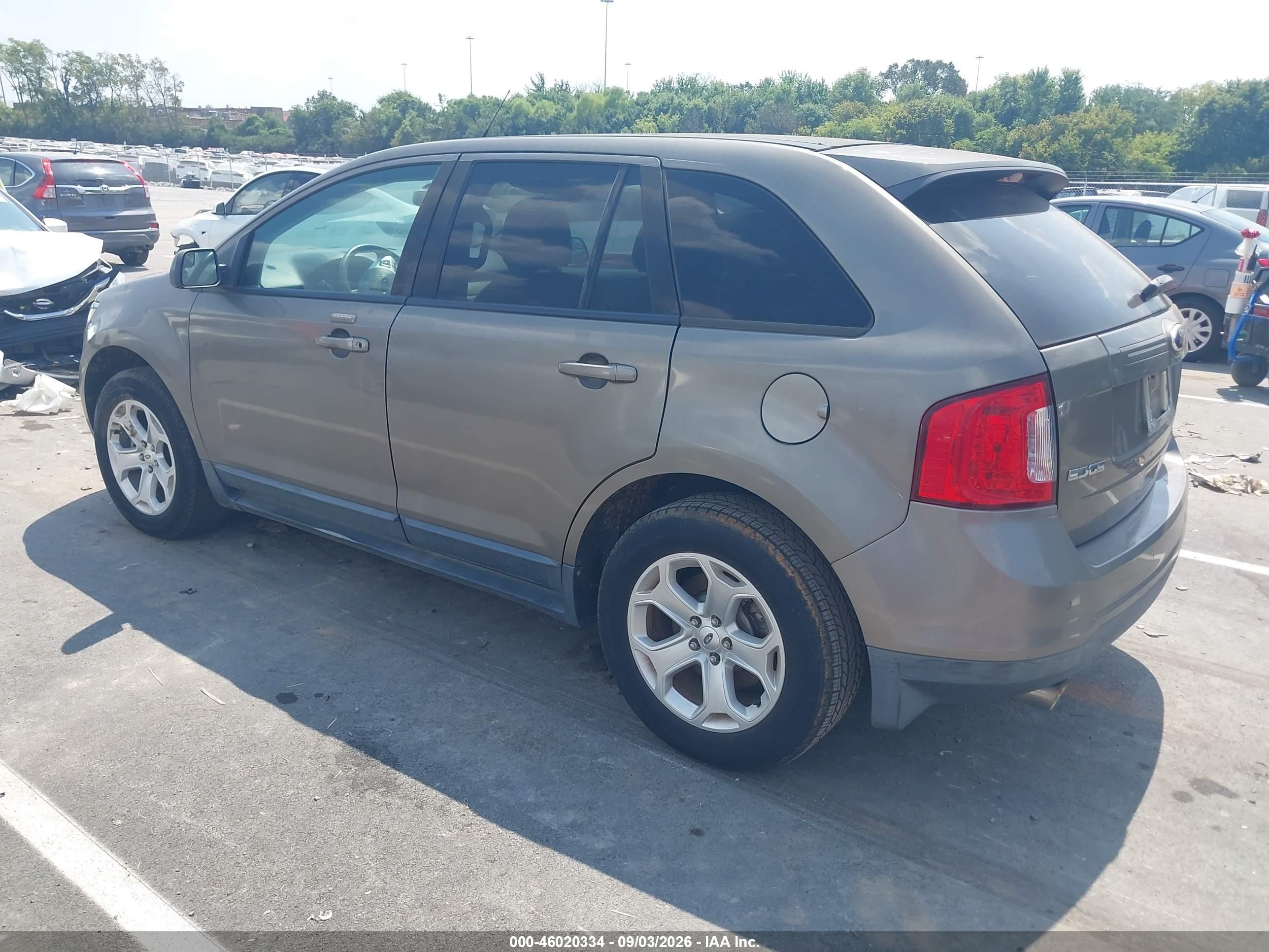 2012 Ford Edge Sel Brown vin: 2FMDK3J91CBA60474