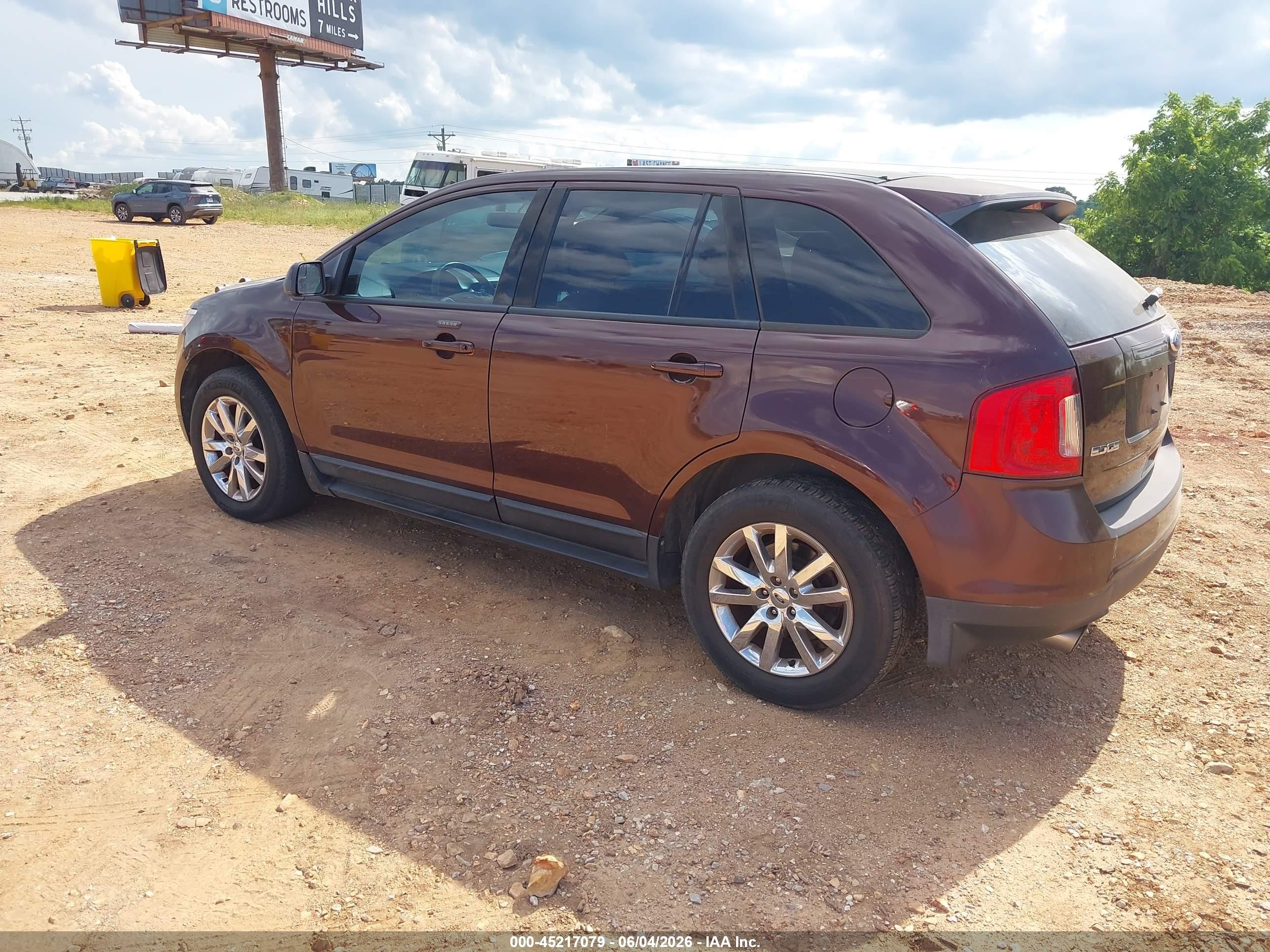 2012 Ford Edge Sel Burgundy vin: 2FMDK3J91CBA69367