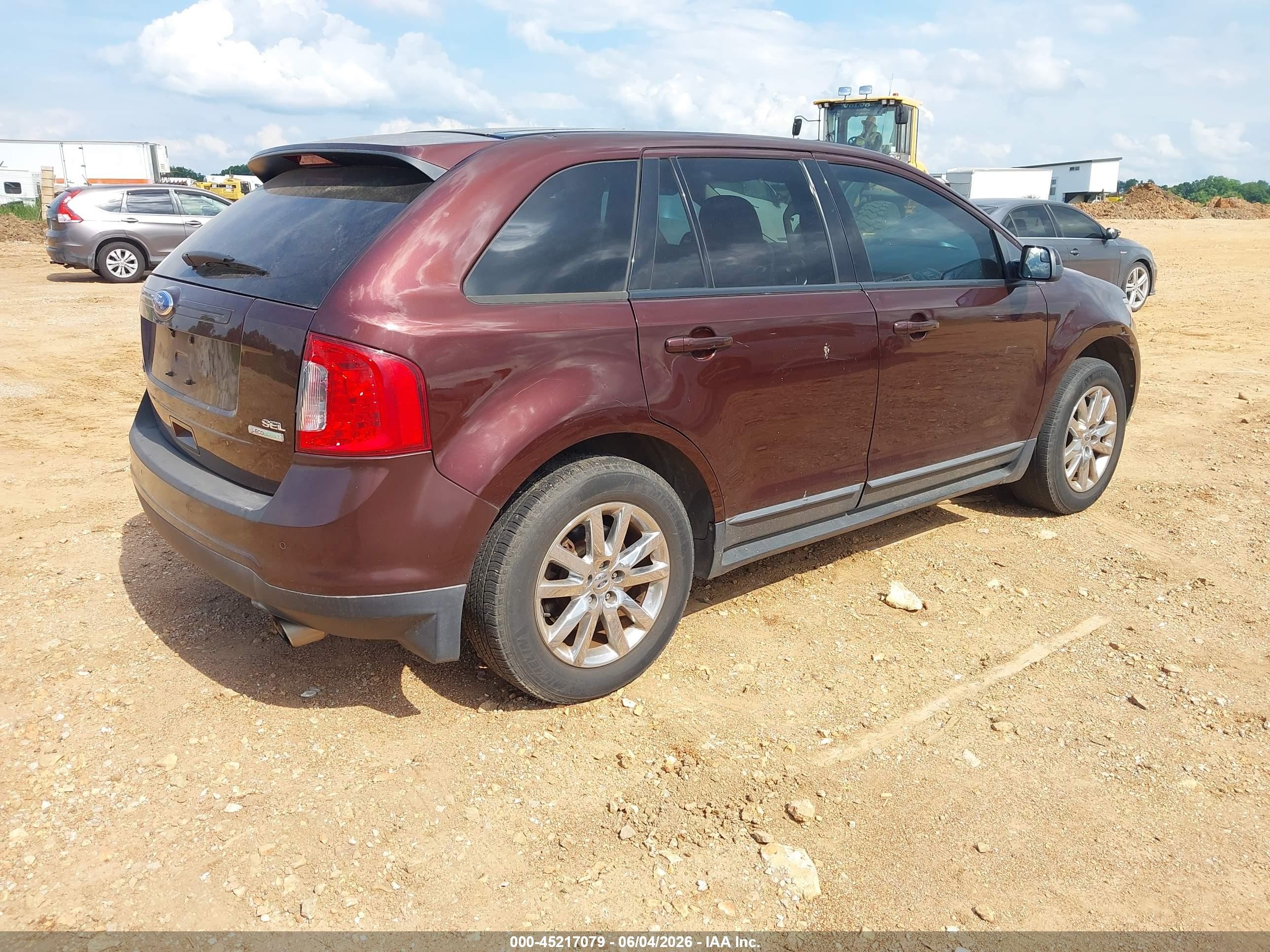 2012 Ford Edge Sel Burgundy vin: 2FMDK3J91CBA69367