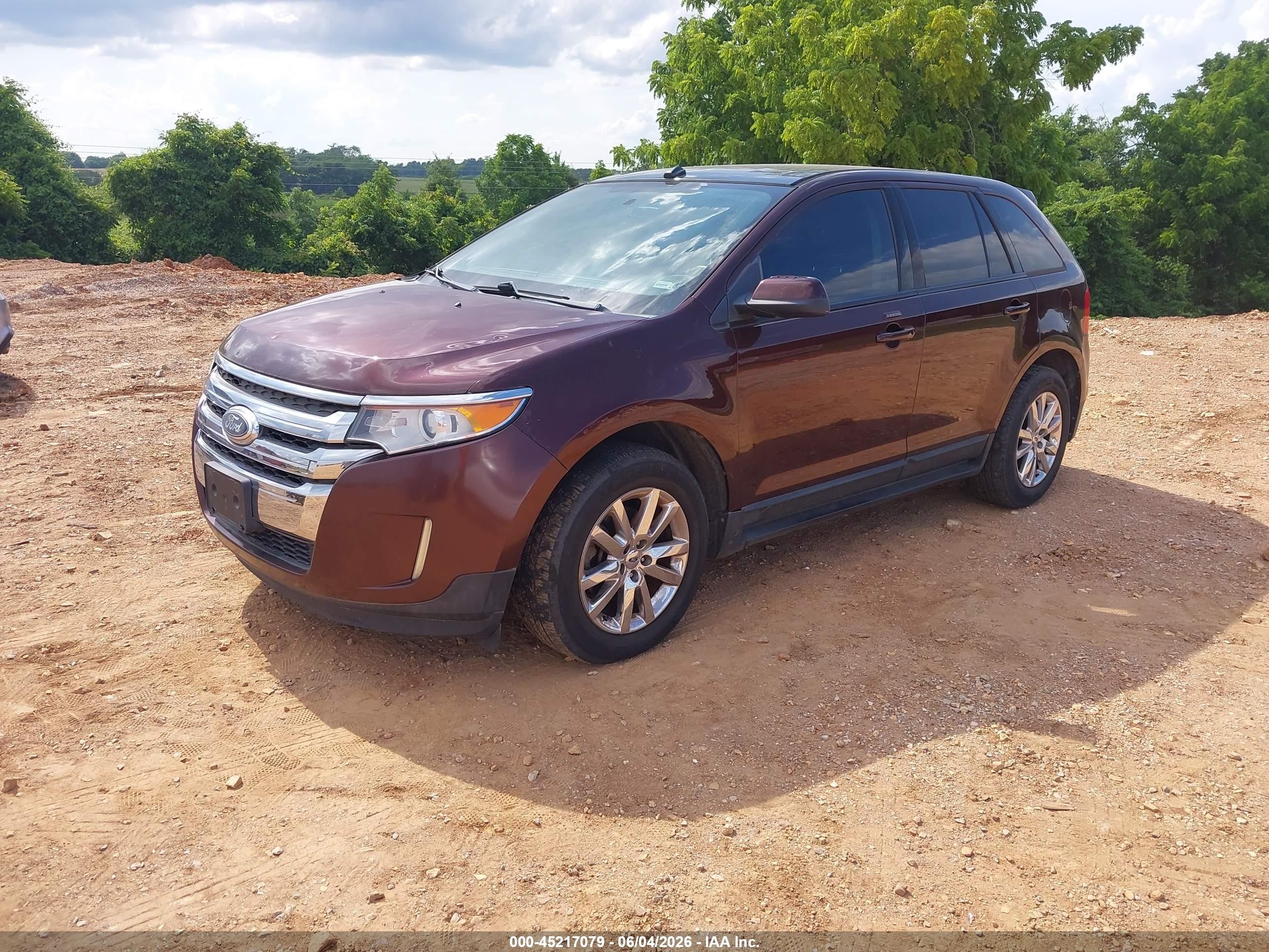 2012 Ford Edge Sel Burgundy vin: 2FMDK3J91CBA69367