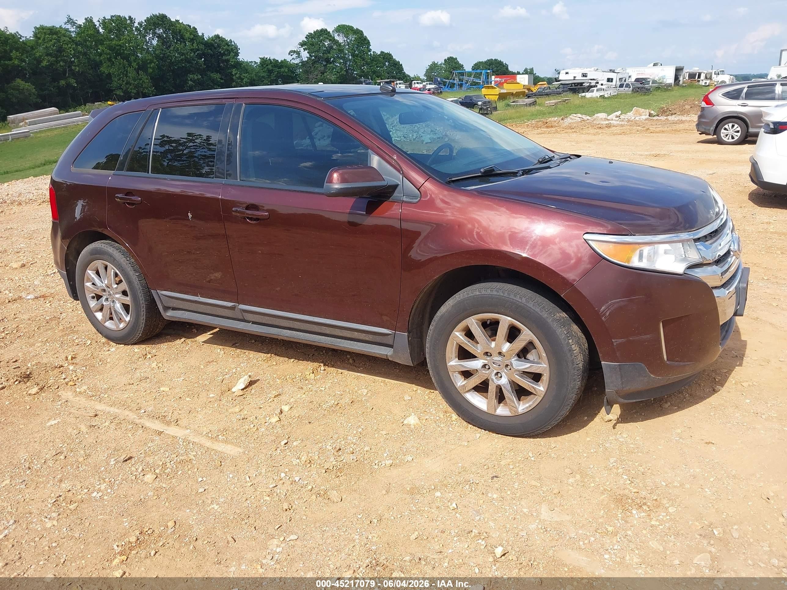 2012 Ford Edge Sel Burgundy vin: 2FMDK3J91CBA69367