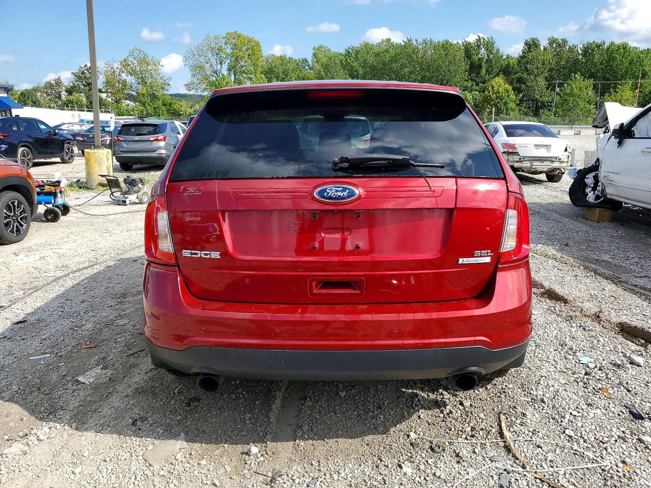 2013 Ford Edge Sel Red vin: 2FMDK3J91DBC48803