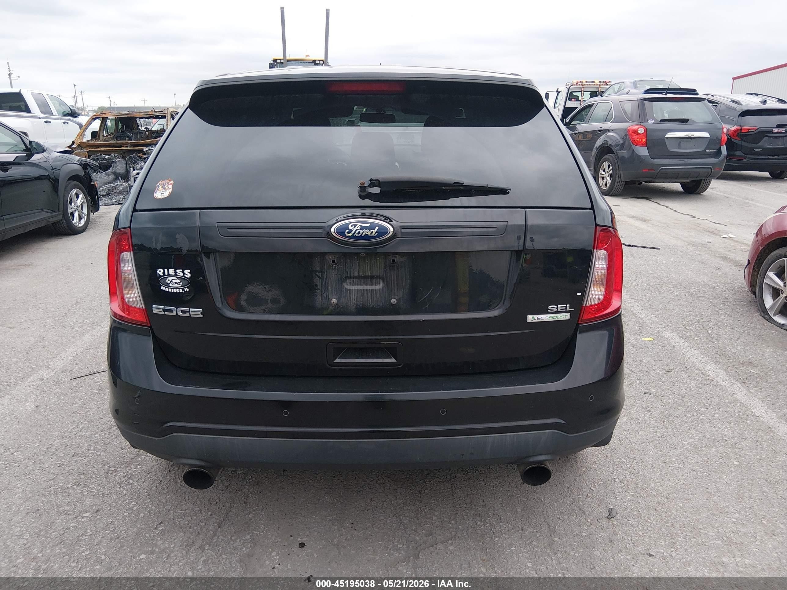 2012 Ford Edge Sel Black vin: 2FMDK3J93CBA06108