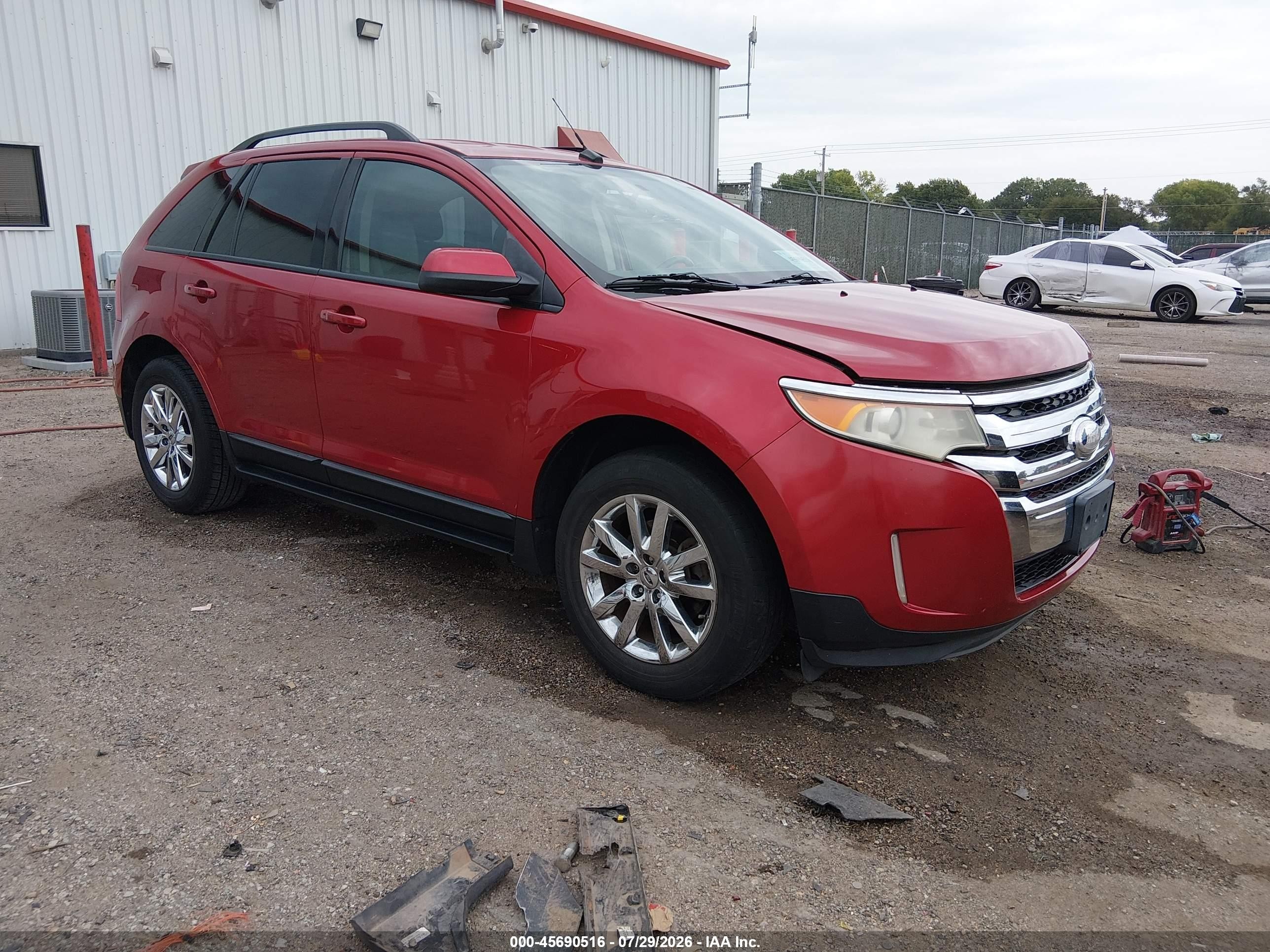 2012 Ford Edge Sel Red vin: 2FMDK3J93CBA27167