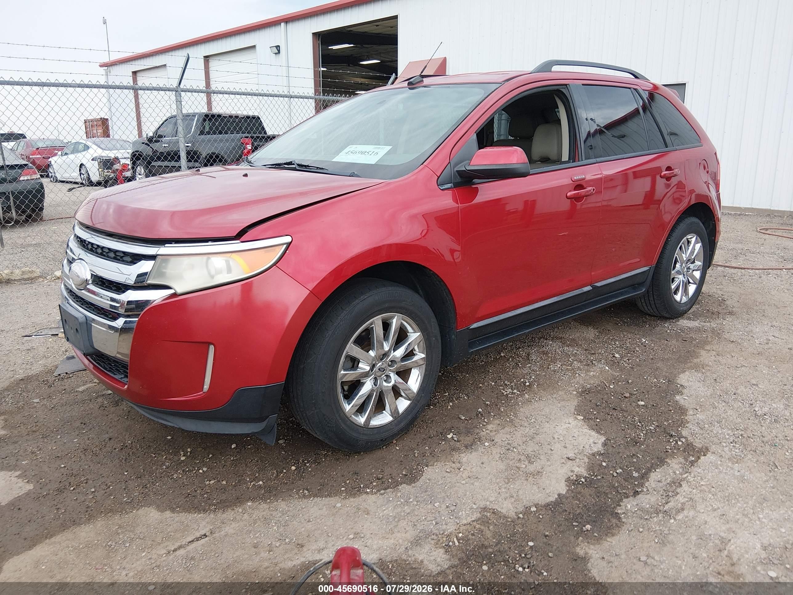 2012 Ford Edge Sel Red vin: 2FMDK3J93CBA27167