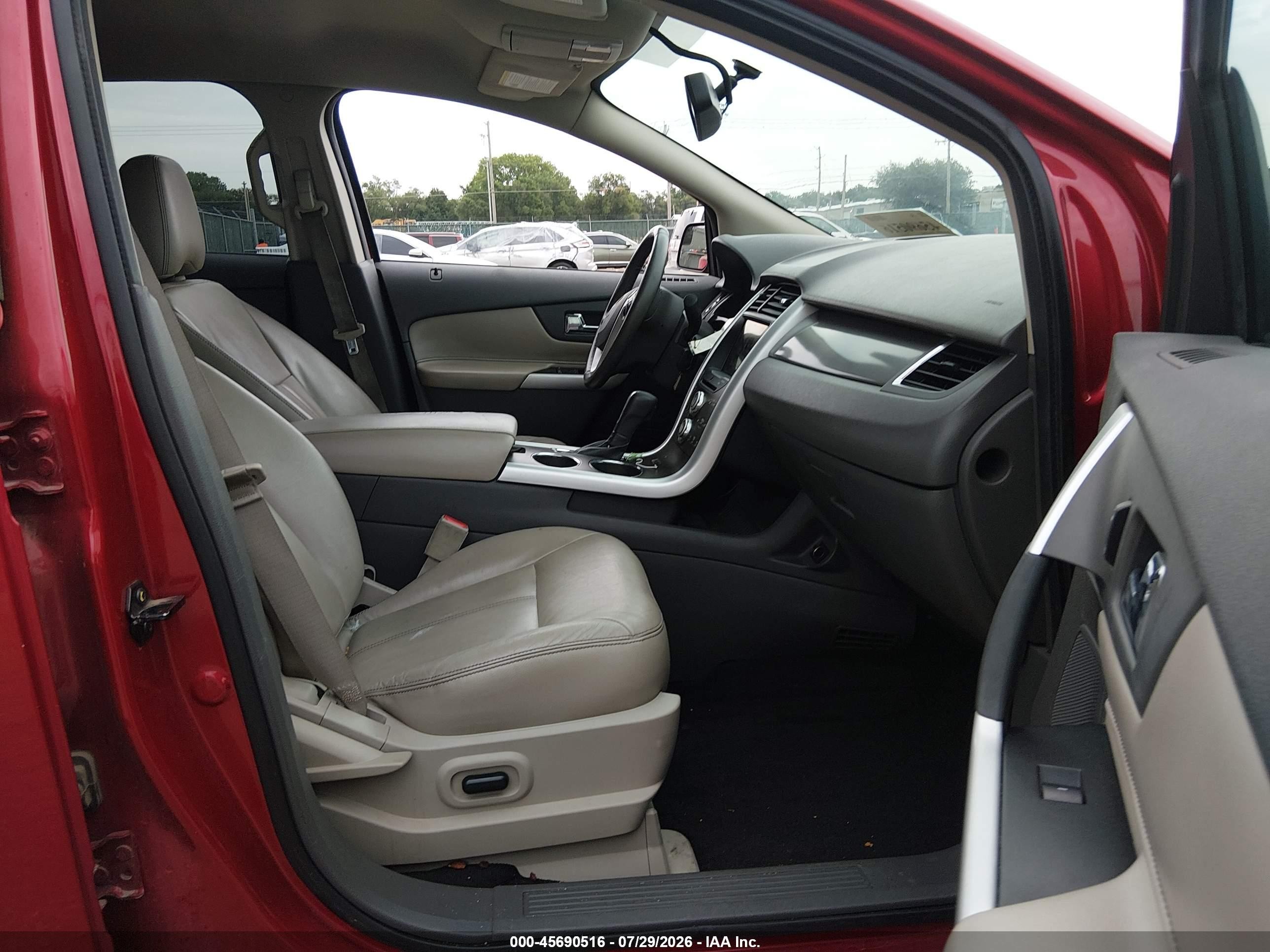 2012 Ford Edge Sel Red vin: 2FMDK3J93CBA27167