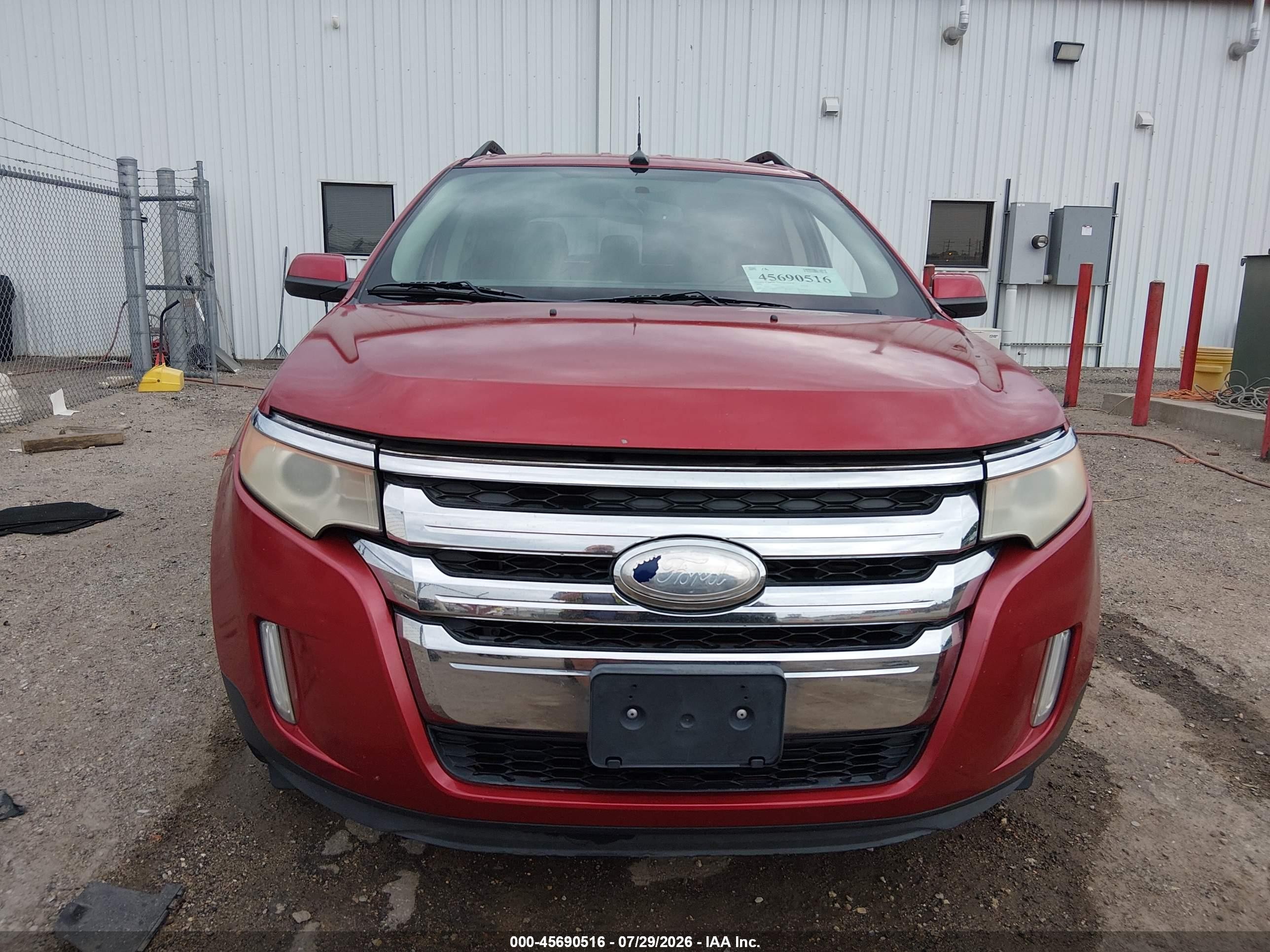 2012 Ford Edge Sel Red vin: 2FMDK3J93CBA27167