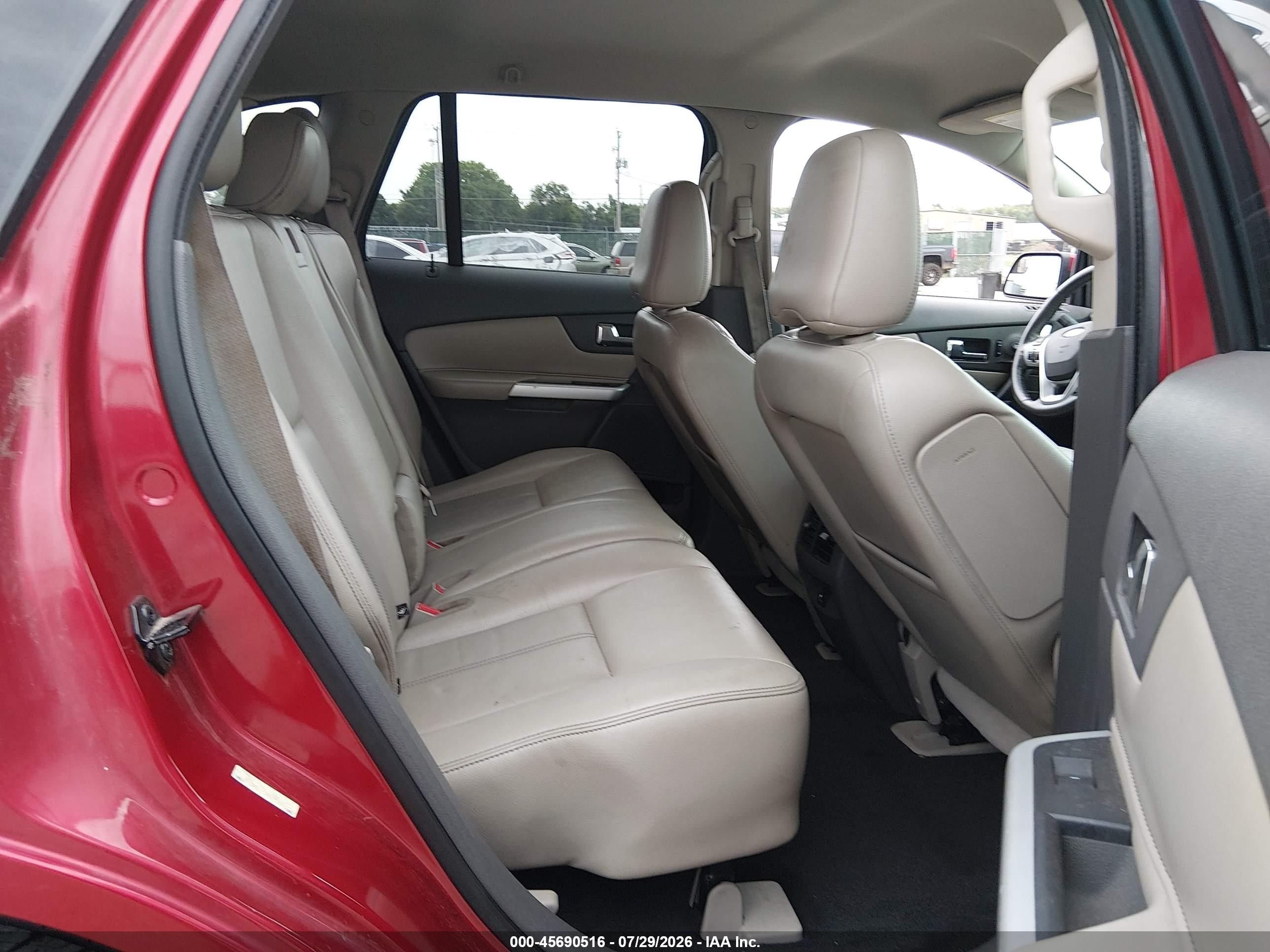 2012 Ford Edge Sel Red vin: 2FMDK3J93CBA27167