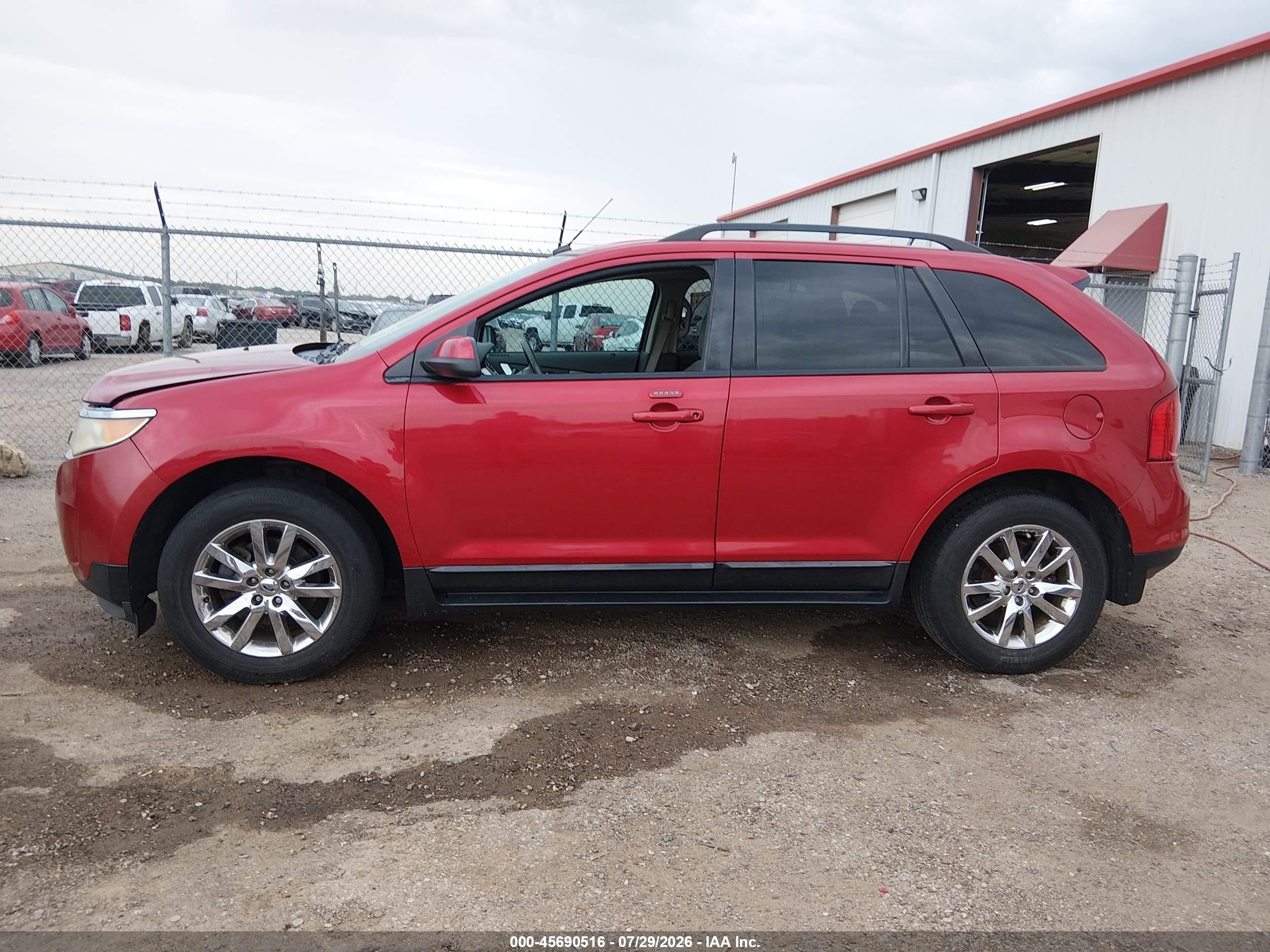2012 Ford Edge Sel Red vin: 2FMDK3J93CBA27167