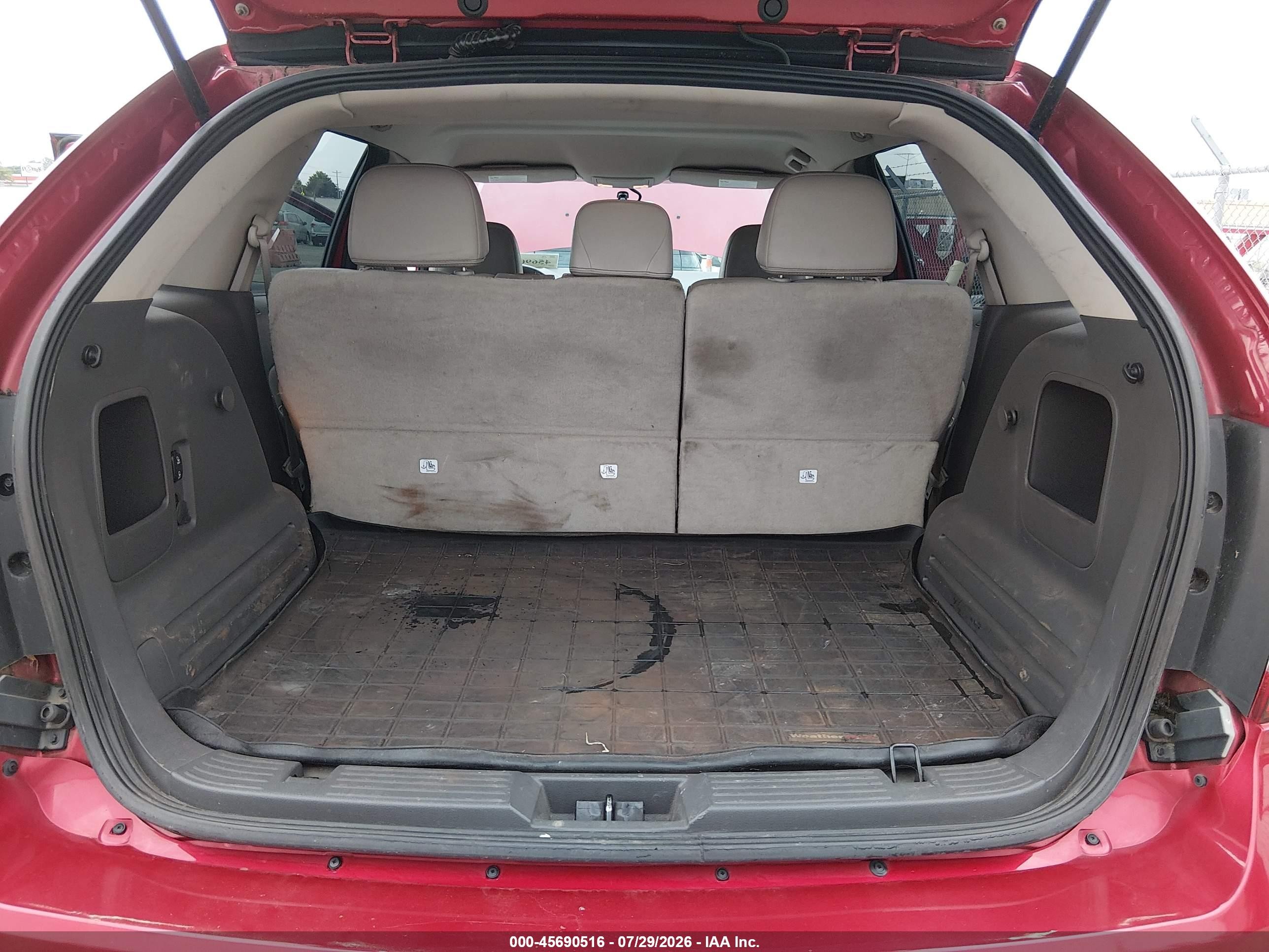 2012 Ford Edge Sel Red vin: 2FMDK3J93CBA27167