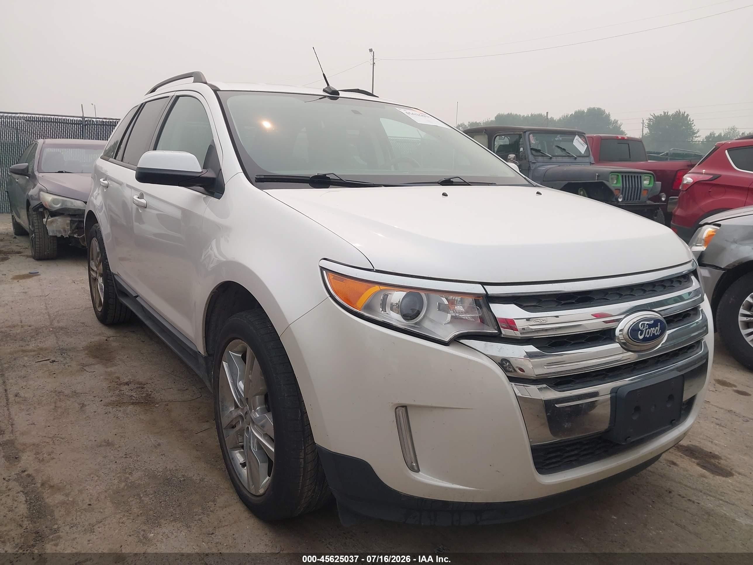 2012 Ford Edge Sel White vin: 2FMDK3J93CBA39562