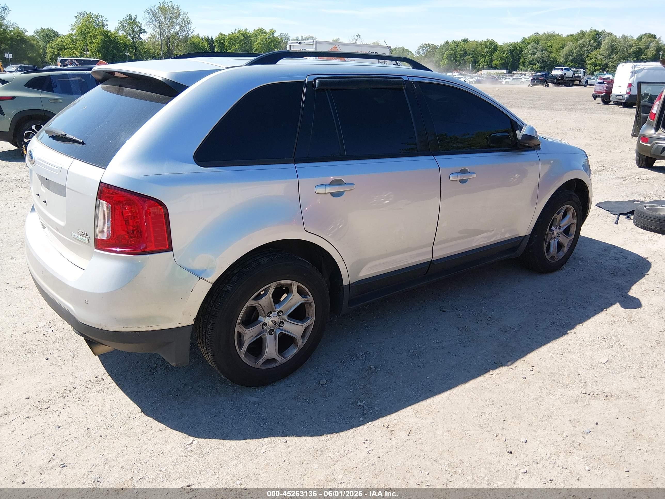 2013 Ford Edge Sel Silver vin: 2FMDK3J93DBB85543