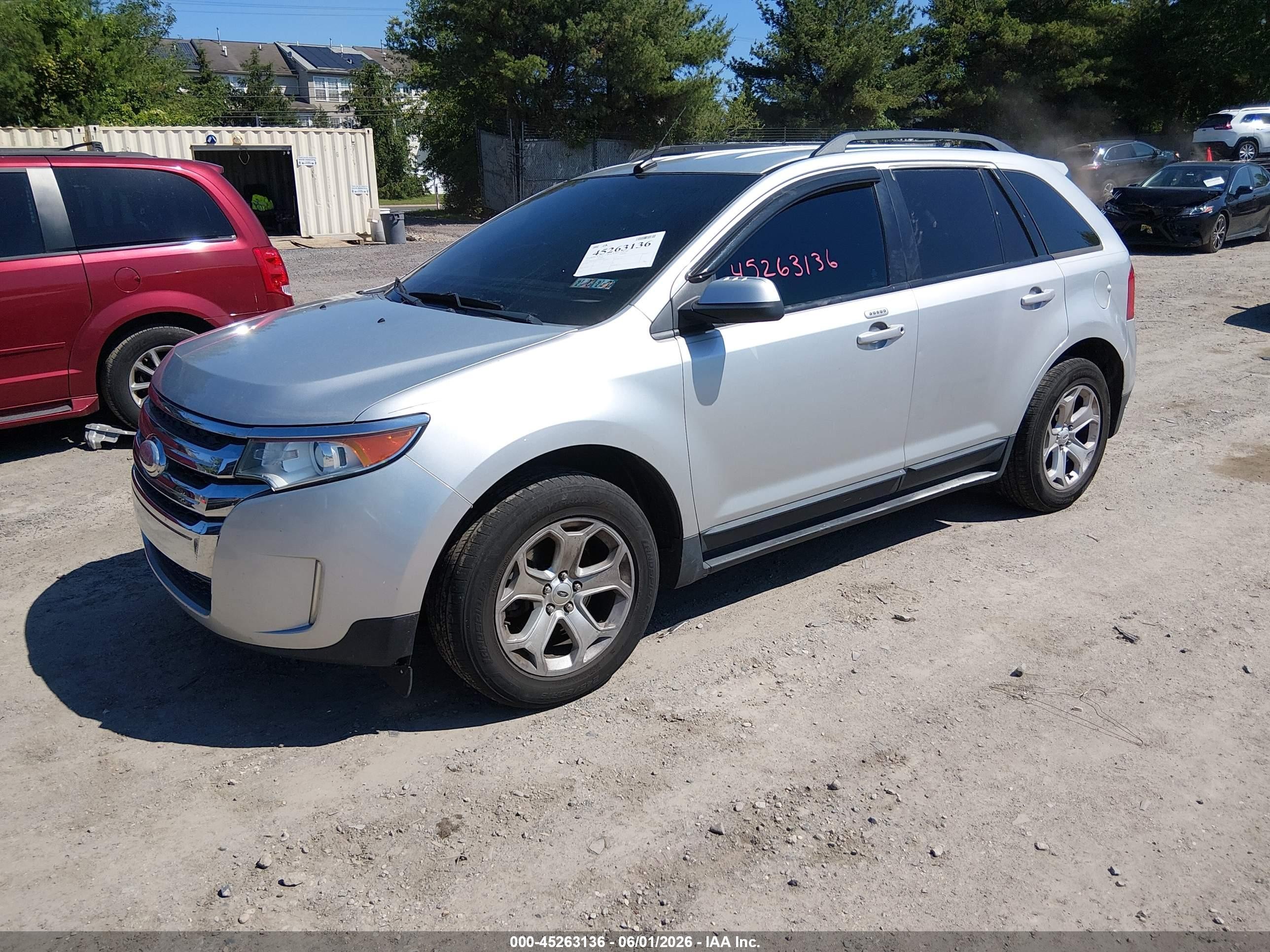 2013 Ford Edge Sel Silver vin: 2FMDK3J93DBB85543