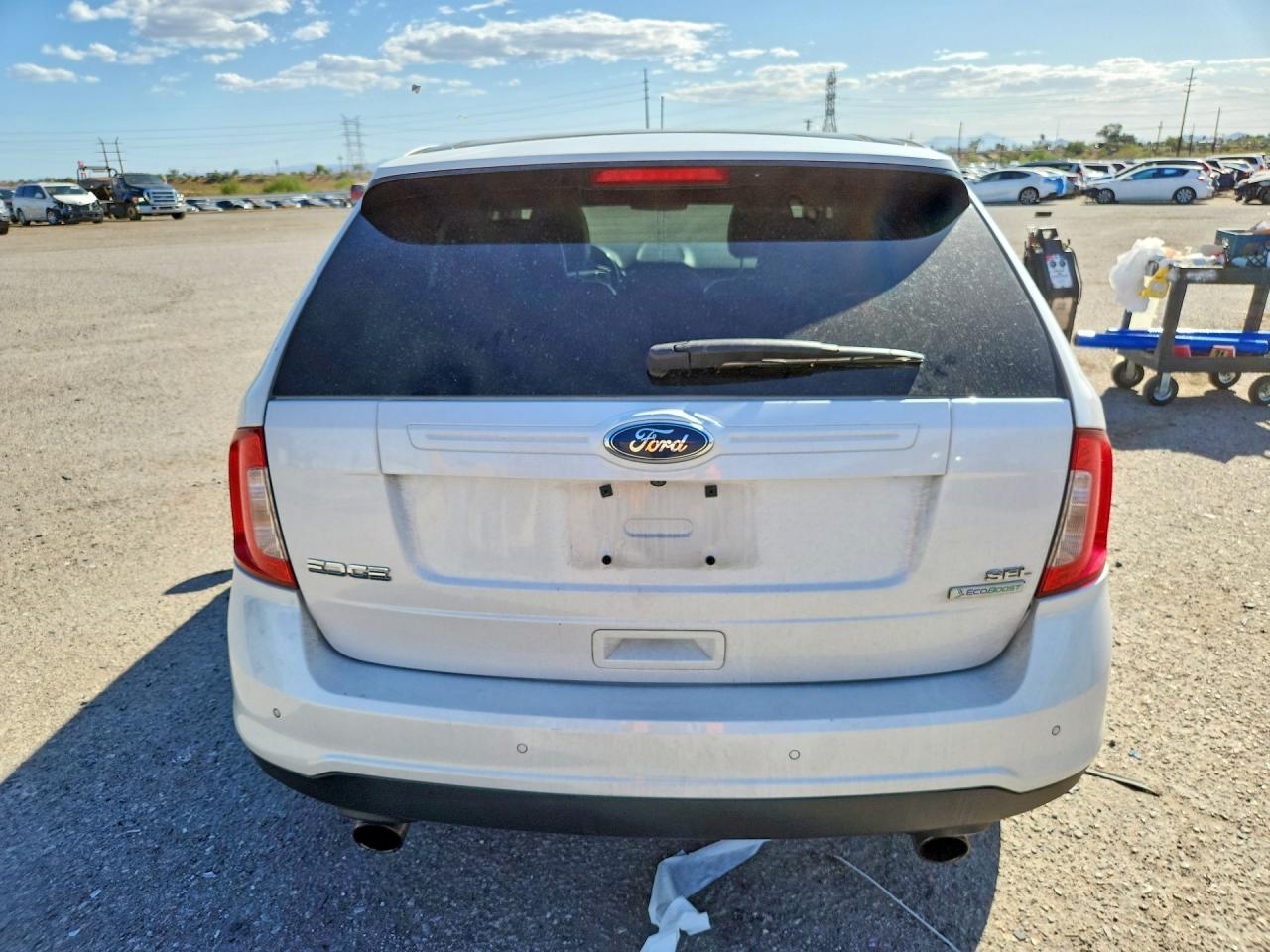 2013 Ford Edge Sel White vin: 2FMDK3J93DBC81916