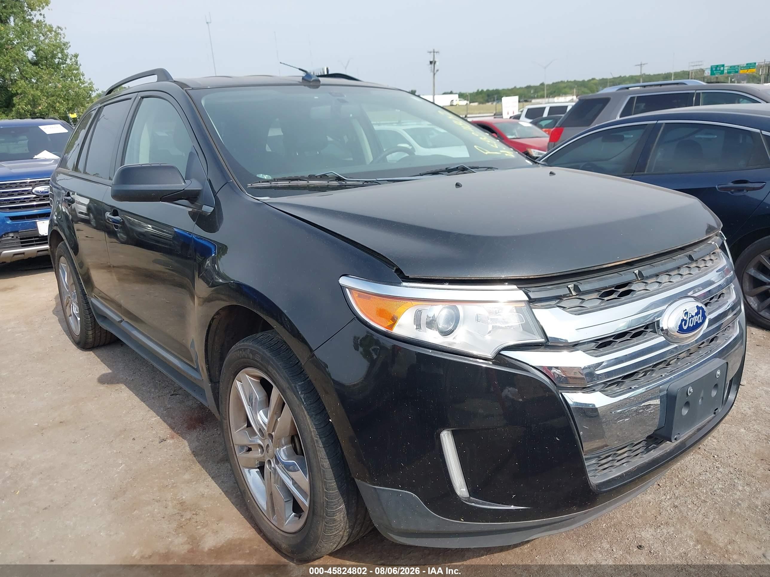 2012 Ford Edge Sel Черный vin: 2FMDK3J94CBA49209