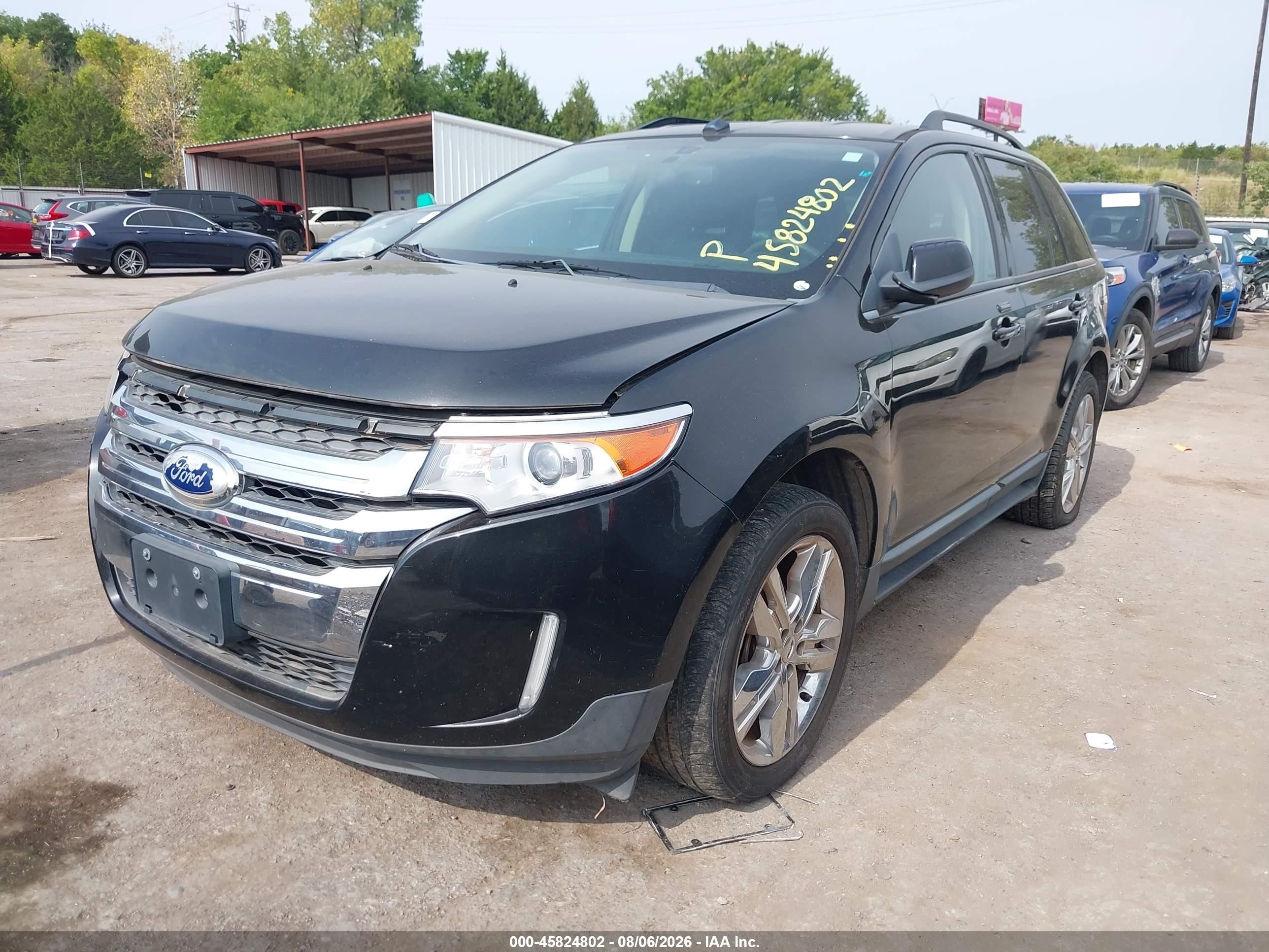 2012 Ford Edge Sel Black vin: 2FMDK3J94CBA49209